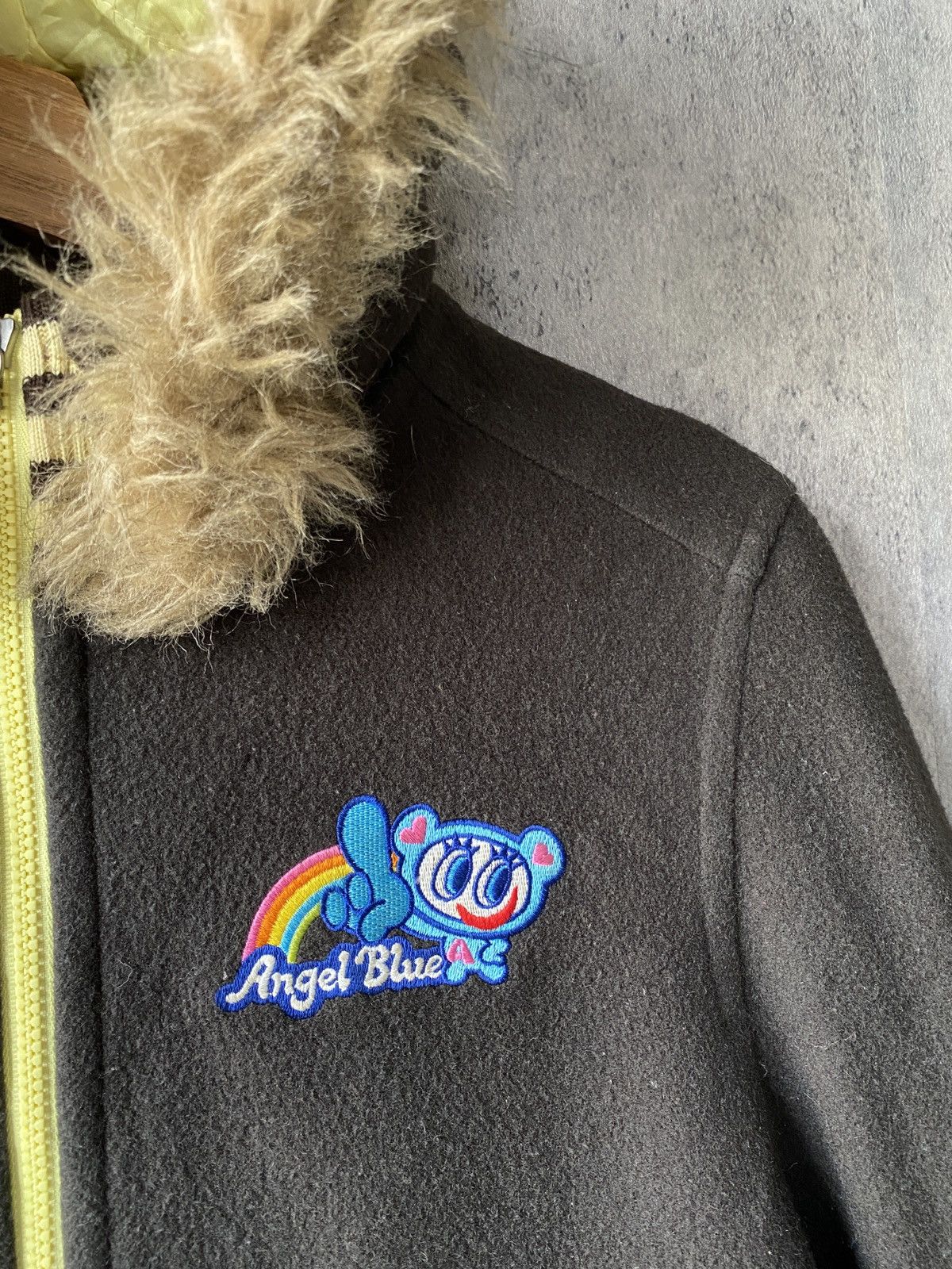Angel Blue 2000s Angel Blue Wool Fur Hoodie Zipper Jacket Size US L / EU 52-54 / 3 - 7 Thumbnail