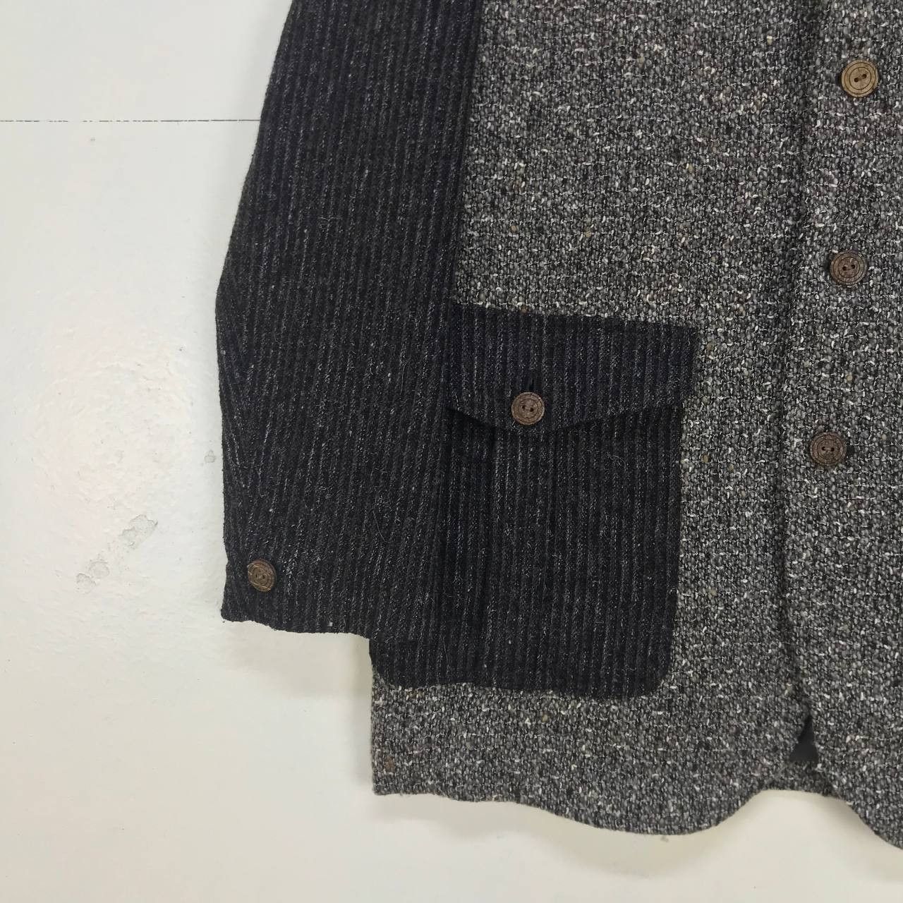 Designer × Harris Tweed Italianamente Ilprimo Patchwork Tweed Coat Blazer Jacker Size US S / EU 44-46 / 1 - 11 Thumbnail