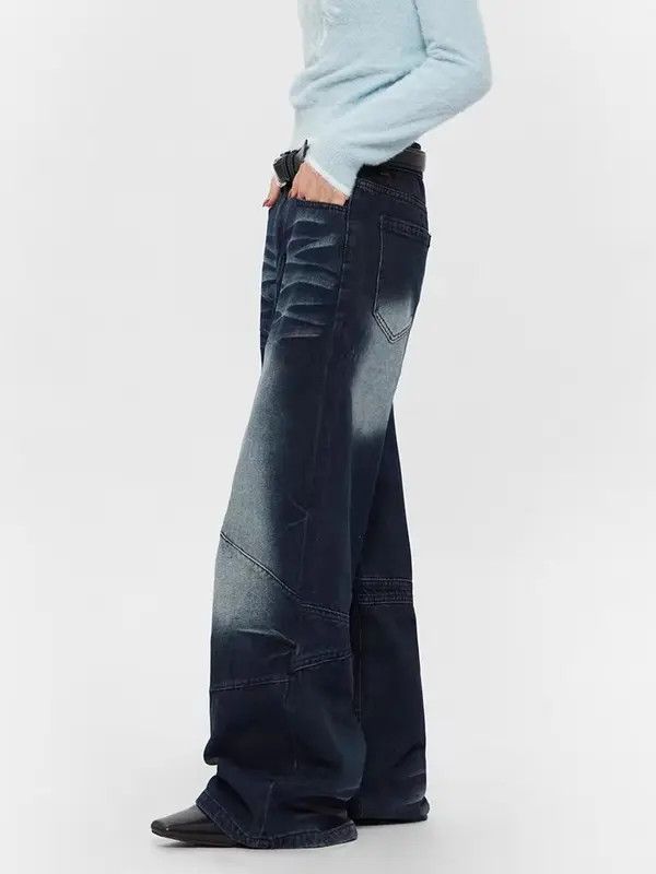 VIBE Tie-dye vintage wash street hip hop Y2K straight leg jeans Size US 32 / EU 48 - 2 Thumbnail
