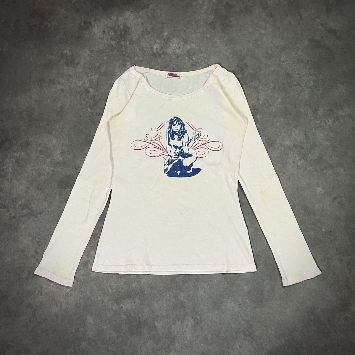 Hysteric Glamour 2000s Hysteric Glamour Guitar Girl Long Sleeve Tee Size Free Size XS / US 0-2 / IT 36-38 - 1 Thumbnail