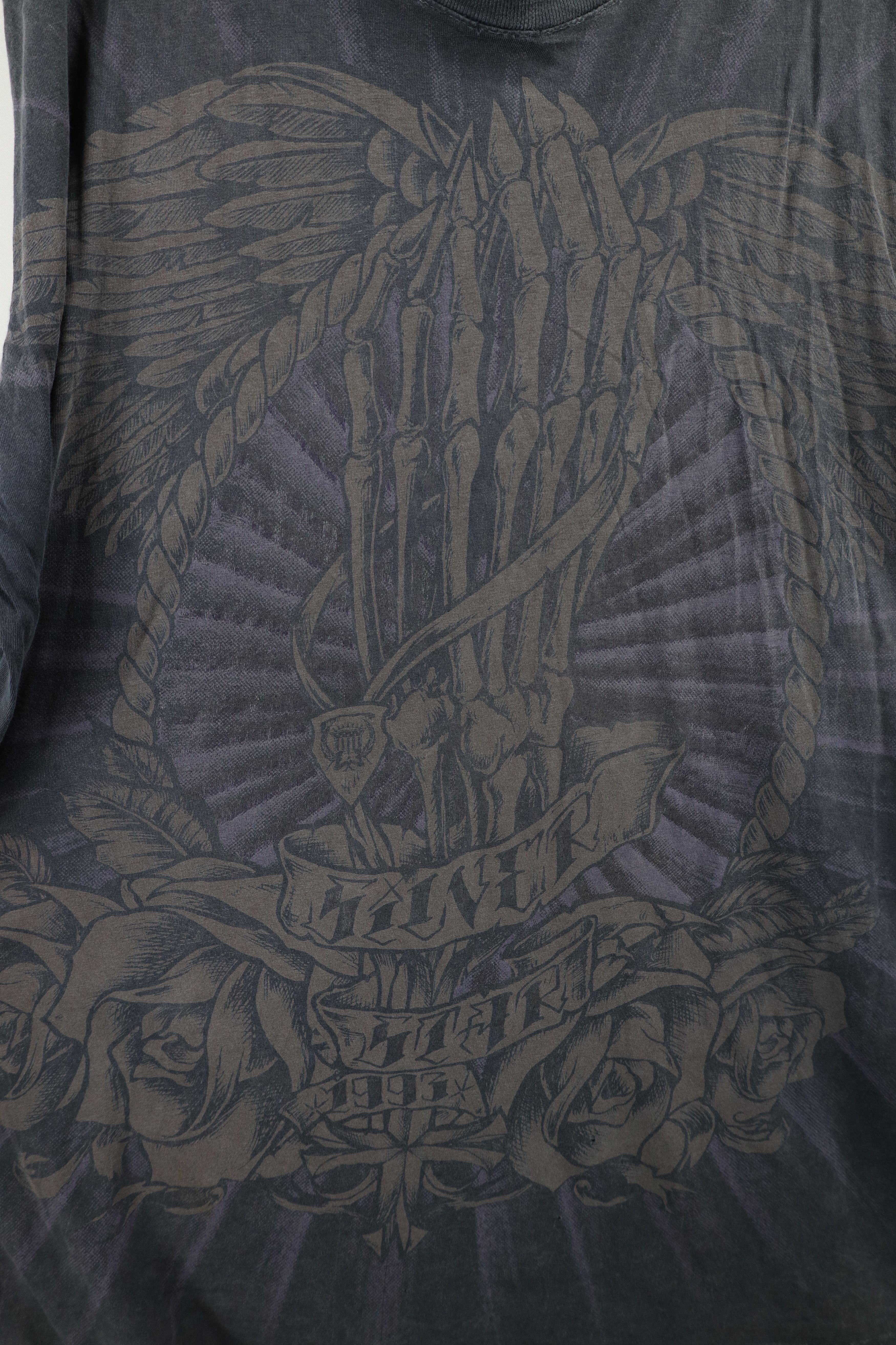 Vintage Vintage Y2K Streetwear Wash Rose Skeleton UFC MMA T-Shirt Size US XL / EU 56 / 4 - 5 Thumbnail