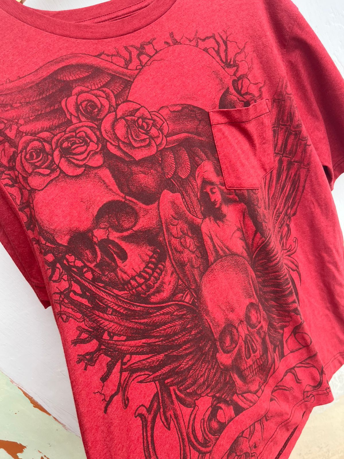 14th Addiction Gothic Aces & Idol Skull Graphic Tee Size US S / EU 44-46 / 1 - 3 Thumbnail