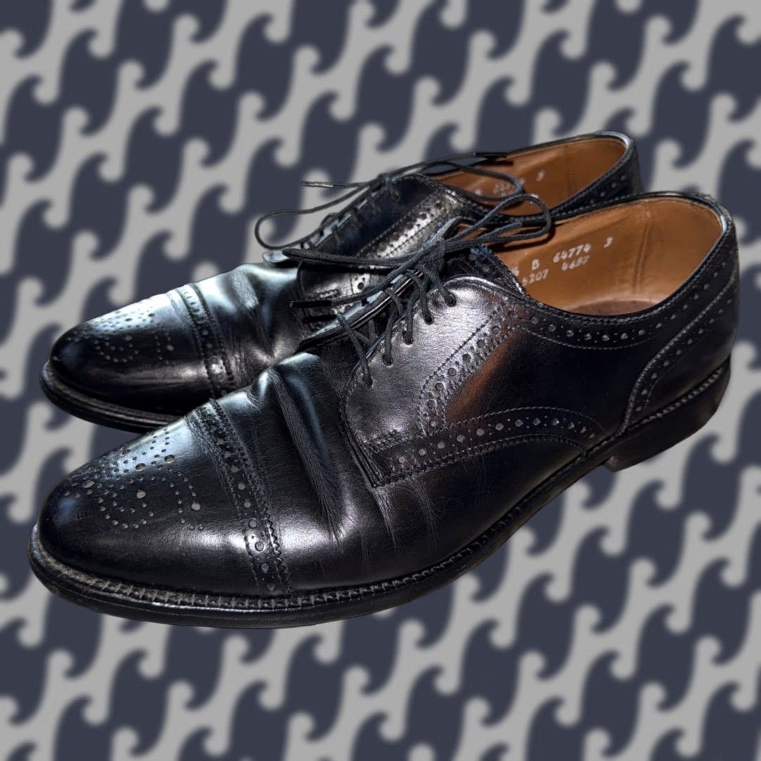 Allen Edmonds Allen Edmonds Sanford Black Cap Toe Brogue Oxford Dress Shoes Men 10.5 B US 10.5 Leather Lining Leather Upper Black / Dress / Business / Classic Size ONE SIZE - 1 Thumbnail