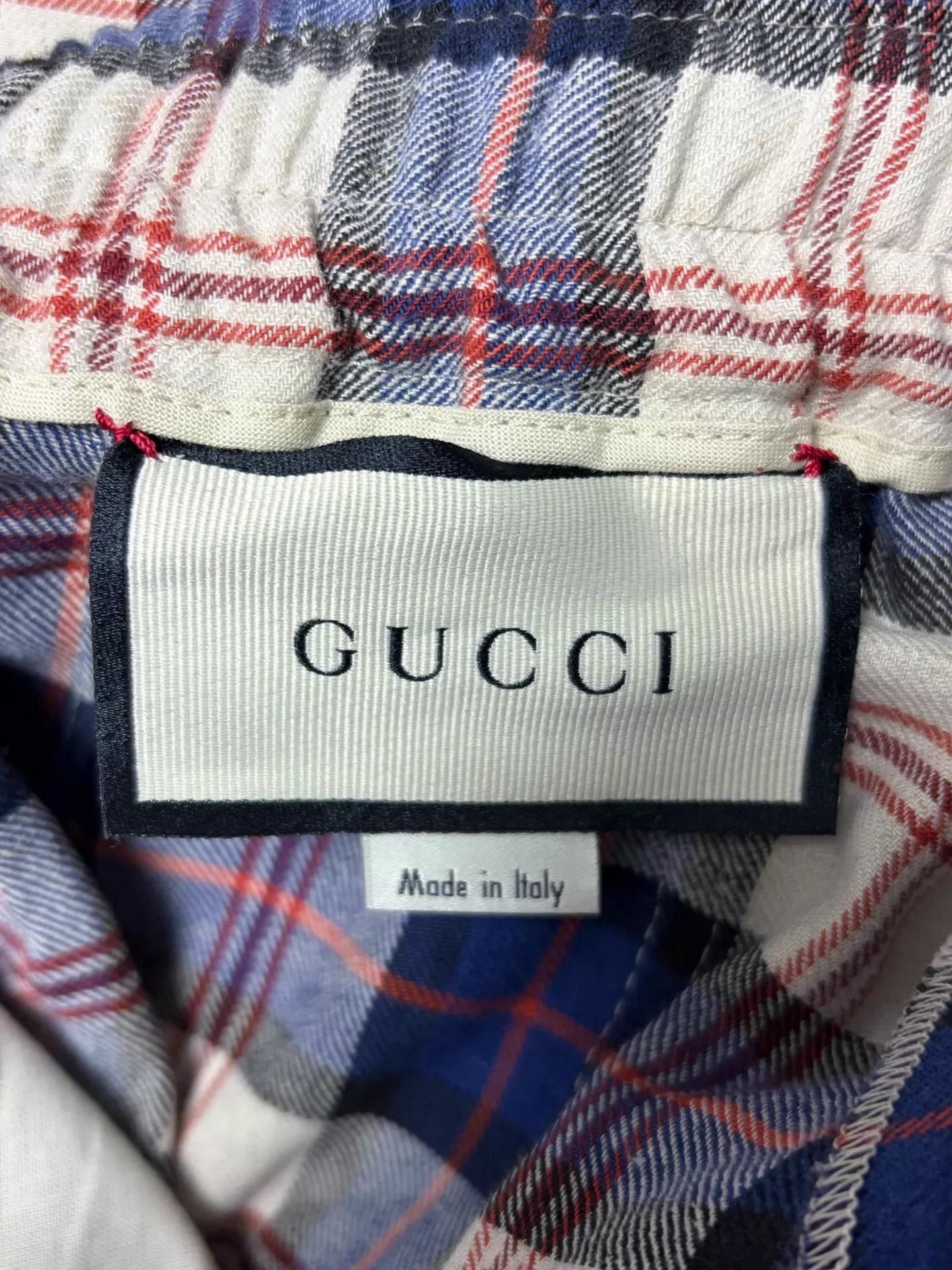 Gucci Gucci Men's Gingham Short IT44 Red/Blue Trim Size US 28 / EU 44 - 3 Thumbnail