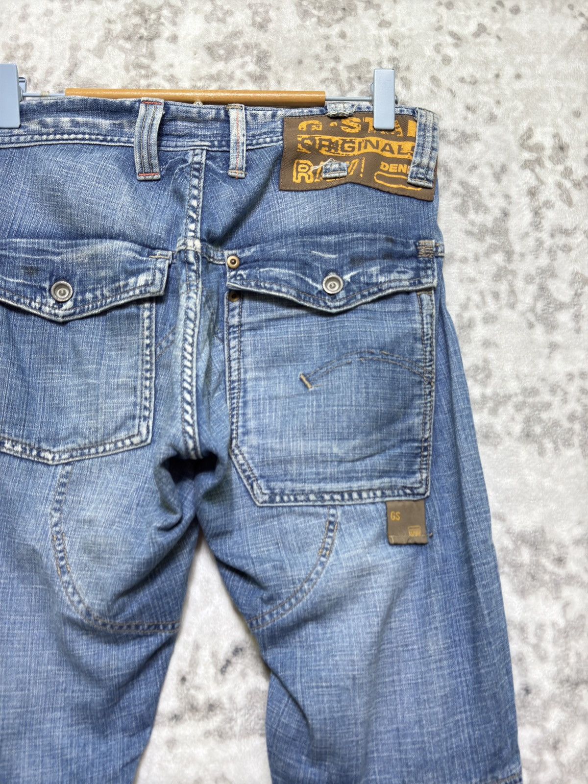 G-Star Vintage G-Star RAW Flared Patchwork Knee Statement Denim Size US 30 / EU 46 - 10 Thumbnail