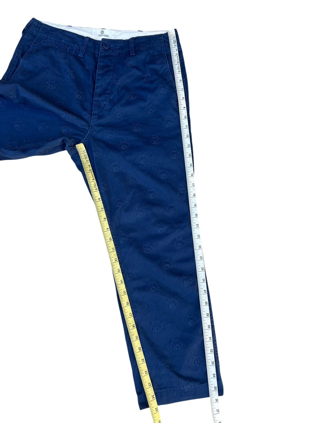 Issey Miyake Issey Miyake, Ne-net All Over Embroidery Cat Head Crop Pant Size US 30 / EU 46 - 6 Thumbnail