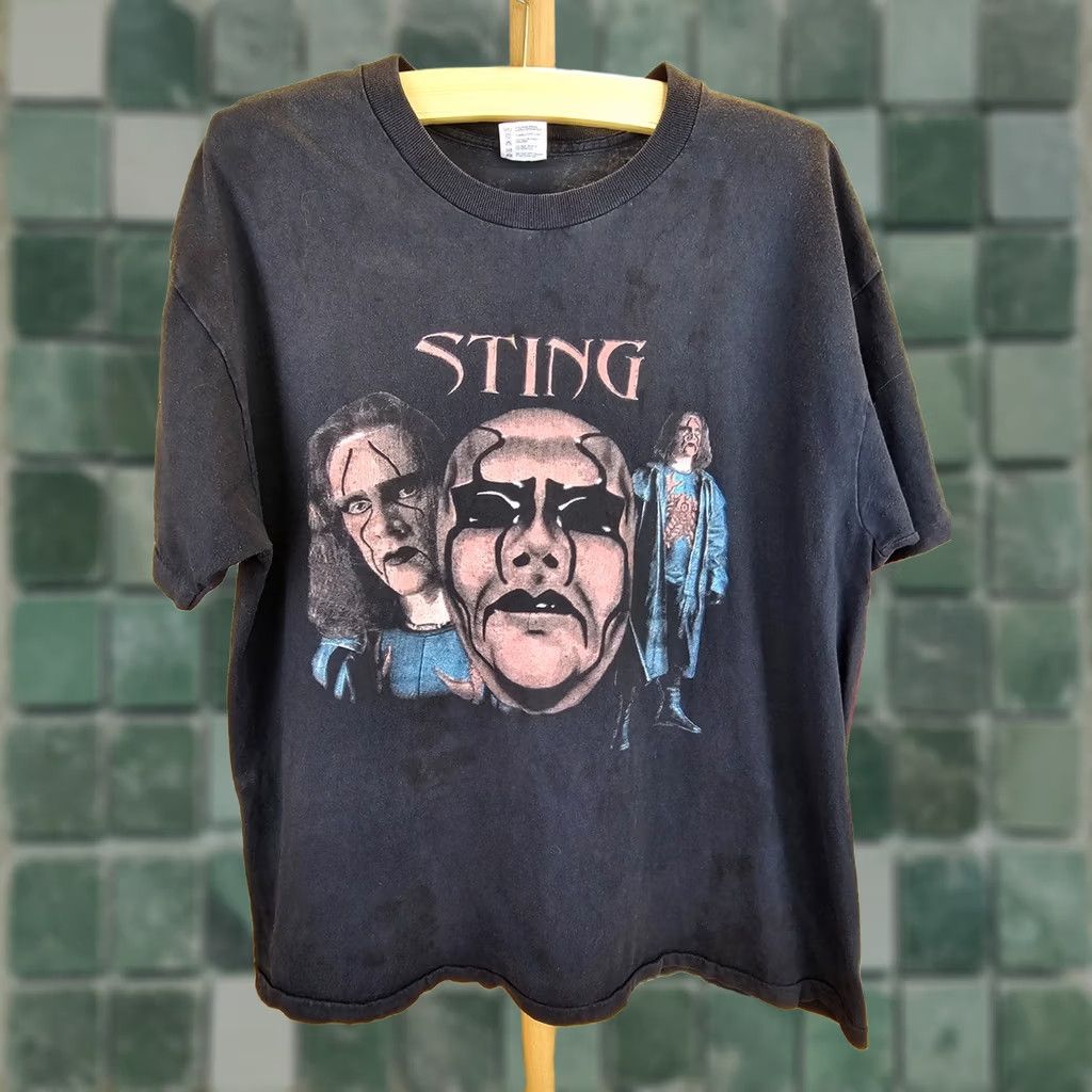 Vintage VINTAGE WCW NWO WOLFPACK STING WRESTLING BLACK SINGLE STITCH T-SHIRT SZ XL Size US L / EU 52-54 / 3 - 1 Thumbnail
