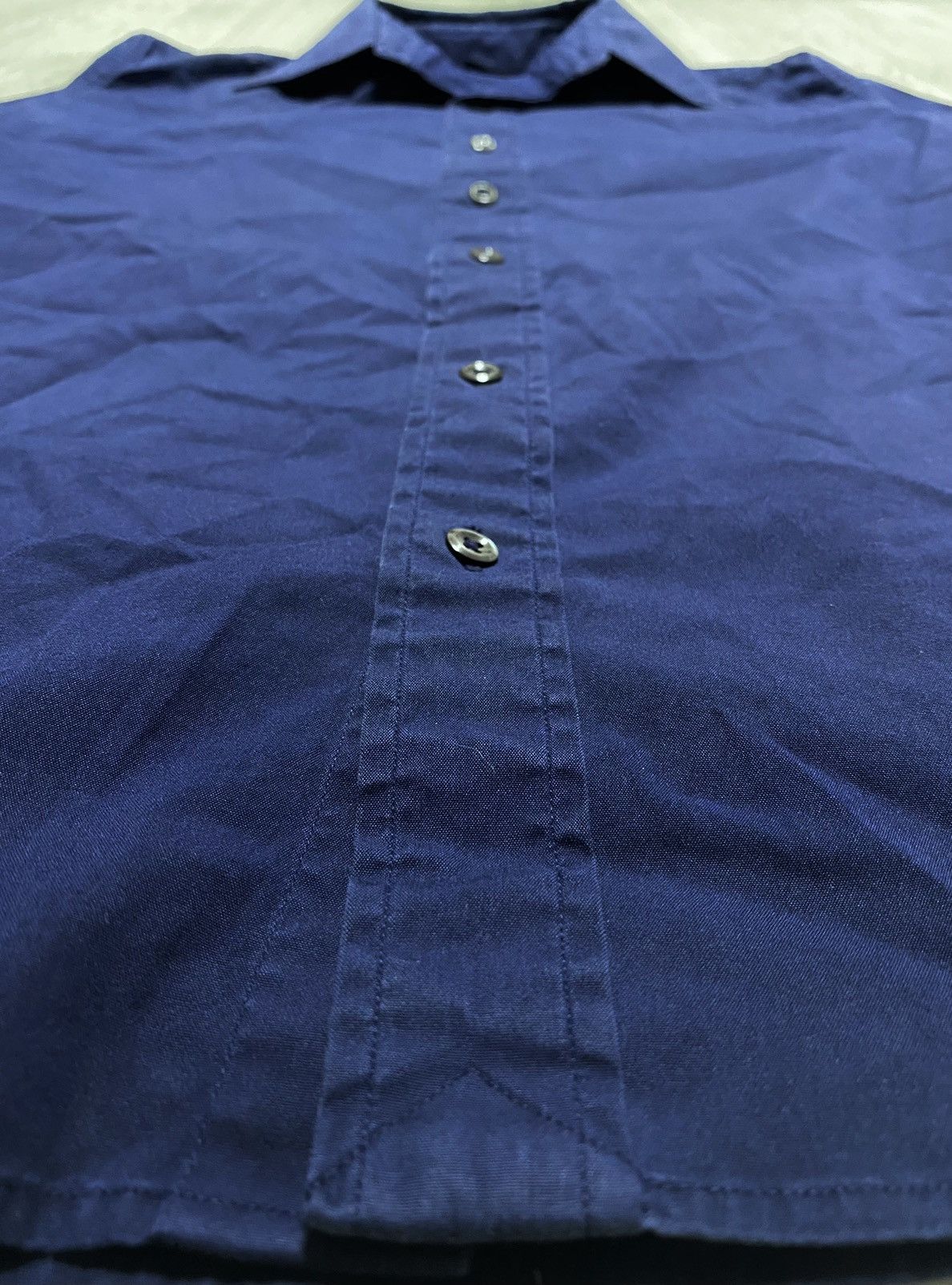 Ralph Lauren Black Label Ralph Lauren Black Label Navy Stretchy Luxury Blouse Shirt Size XS / US 0-2 / IT 36-38 - 14 Thumbnail
