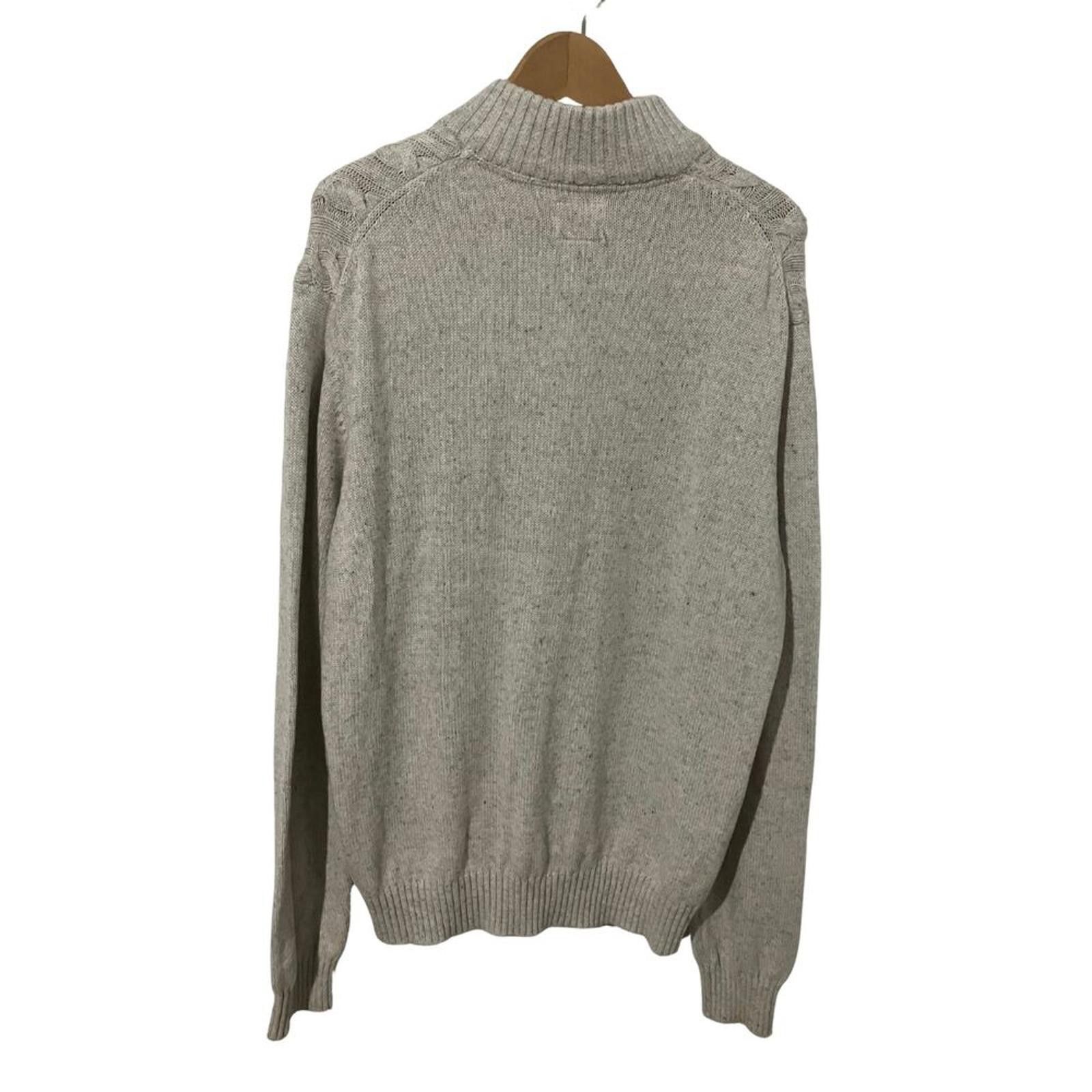 St. Johns Bay St. John’s Bay Men’s Cable Knit Henley Sweater Gray XL Size US XL / EU 56 / 4 - 7 Thumbnail