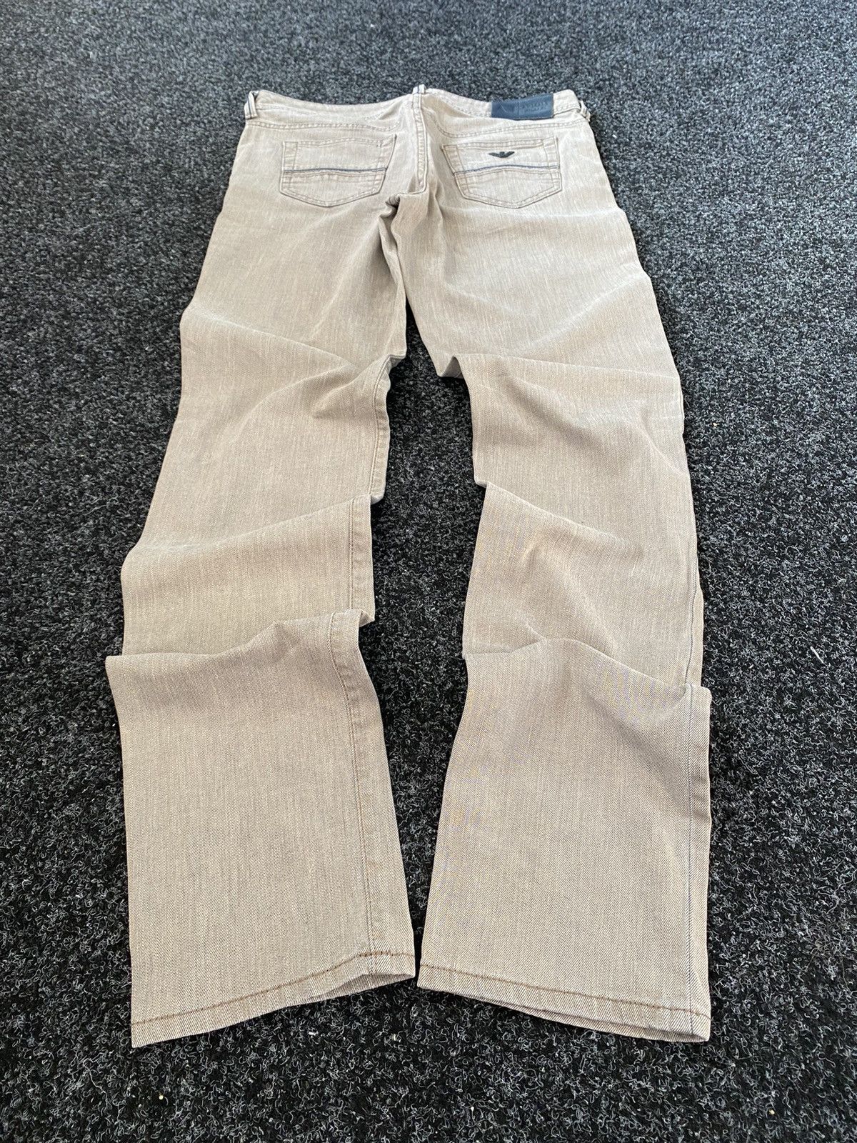 Giorgio Armani × Vintage 90s Armani Jeans Avant Garde Beige Jeans Denim 30 Size 30" / US 8 / IT 44 - 8 Thumbnail