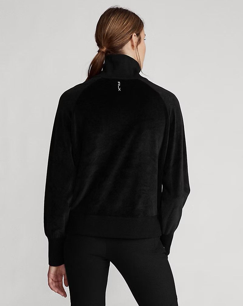 RLX Ralph Lauren Women`s RLX RALPH LAUREN VELOUR QUARTER ZIP PULLOVER SIZE S Size S / US 4 / IT 40 - 2 Thumbnail