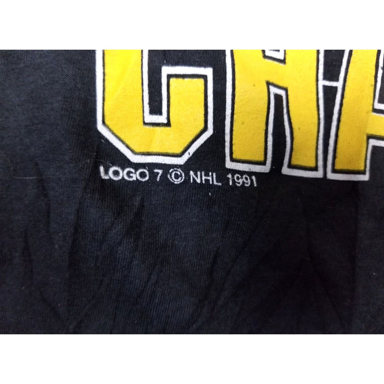 NHL VINTAGE PITTSBURGH PENGUINS CHAMPIONS NHL HOCKEY LOGO 7 T-SHIRT SZ M BLACK Cotton Logo Men T-Shirt 1991 USA Size US M / EU 48-50 / 2 - 2 Thumbnail