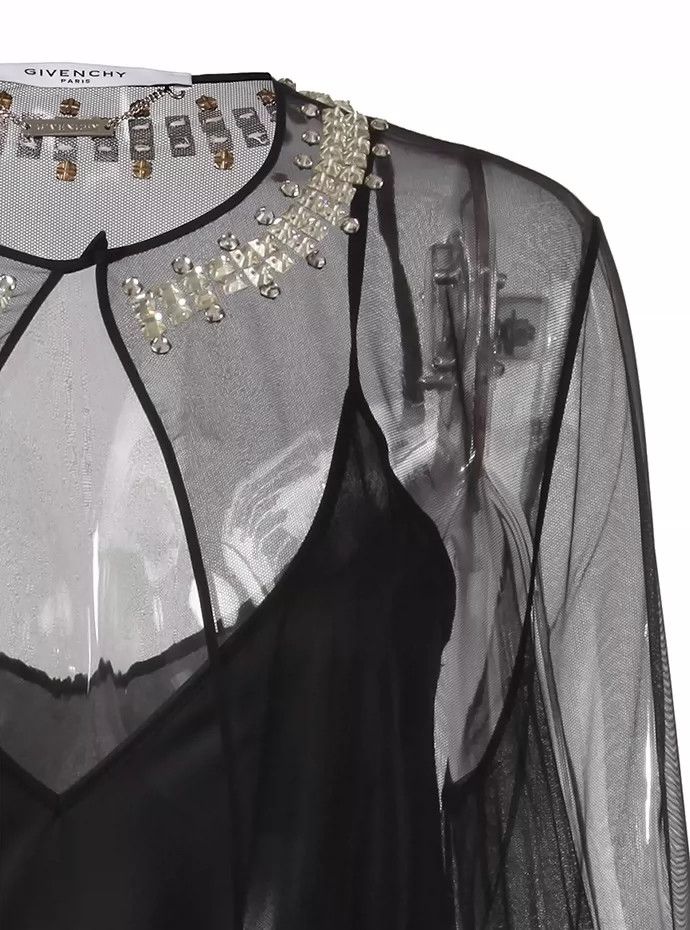 Givenchy Givenchy Crystal-embellished sheer mesh jacket erl Size L / US 10 / IT 46 - 5 Thumbnail