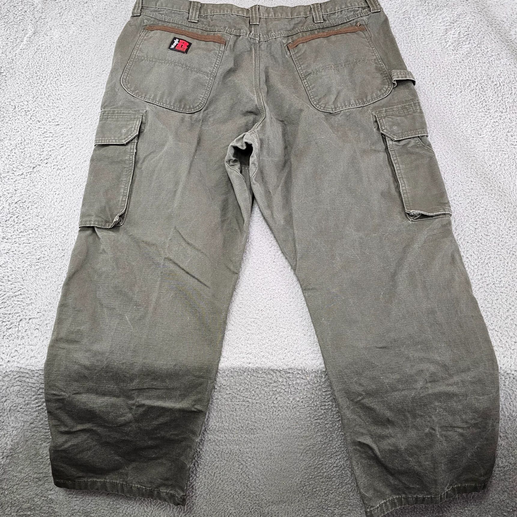 Wrangler Wrangler Riggs Pants Mens 41x28 Canvas Cargo Ripstop Utility Workwear Size US 41 - 7 Thumbnail