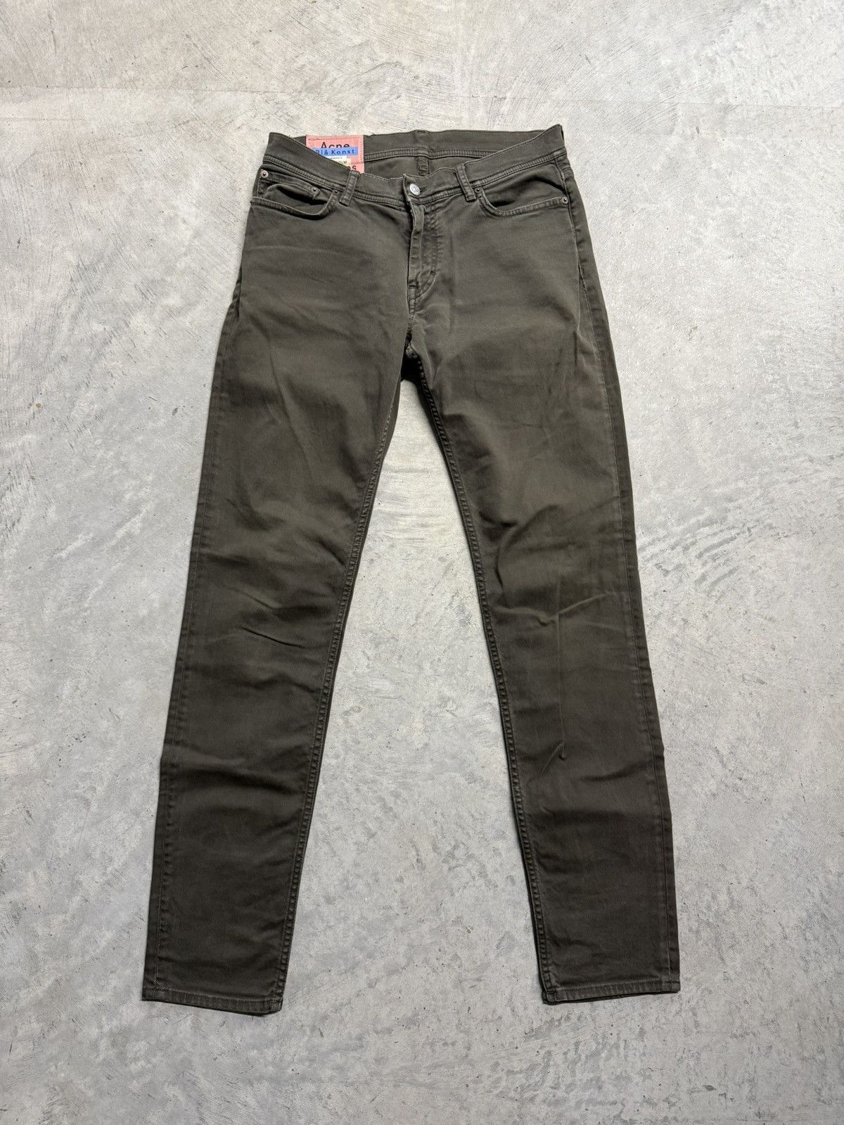 Acne Studios North Dye Green Skinny Jeans