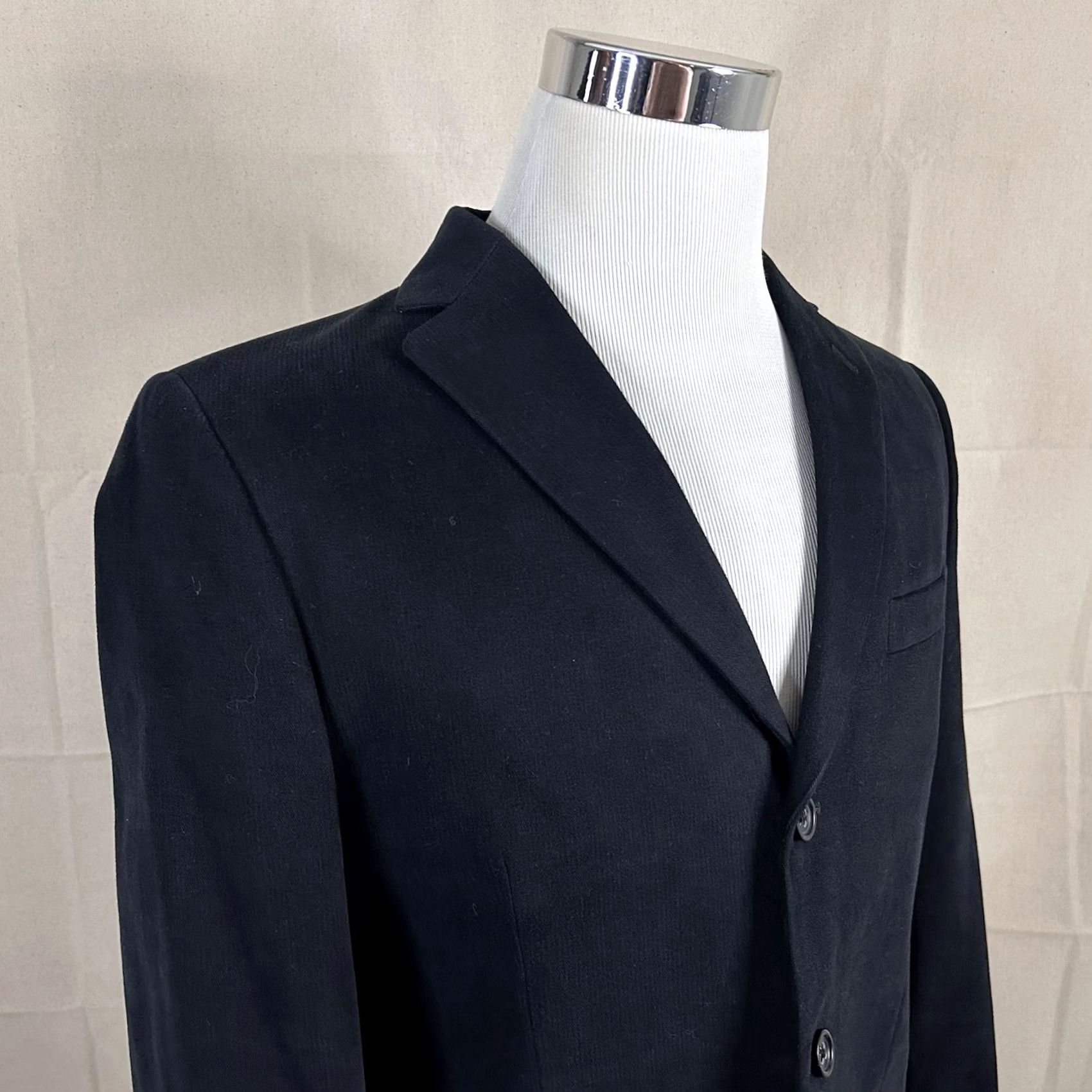 Banana Republic Banana Republic Sport Coat 40R Black Cotton 3-Button Notch Lapel Vented Regular Men’s Jacket Size US XS / EU 42 / 0 - 2 Thumbnail
