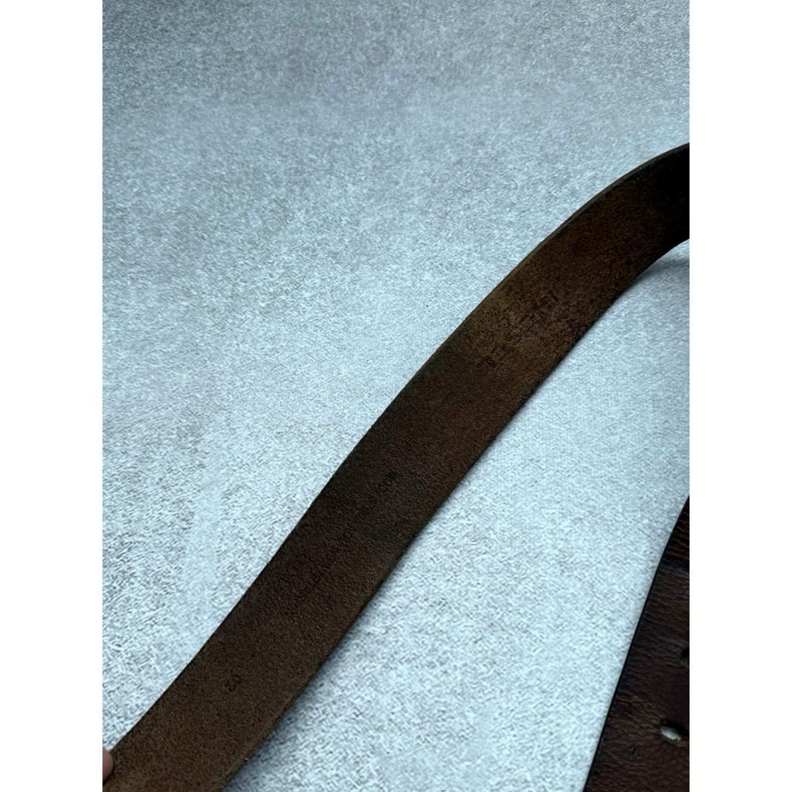 Diesel VINTAGE Diesel Leather Belt Brown 102 cm Length Metal Buckle Logo Studded Western Belt Men Size ONE SIZE - 7 Thumbnail