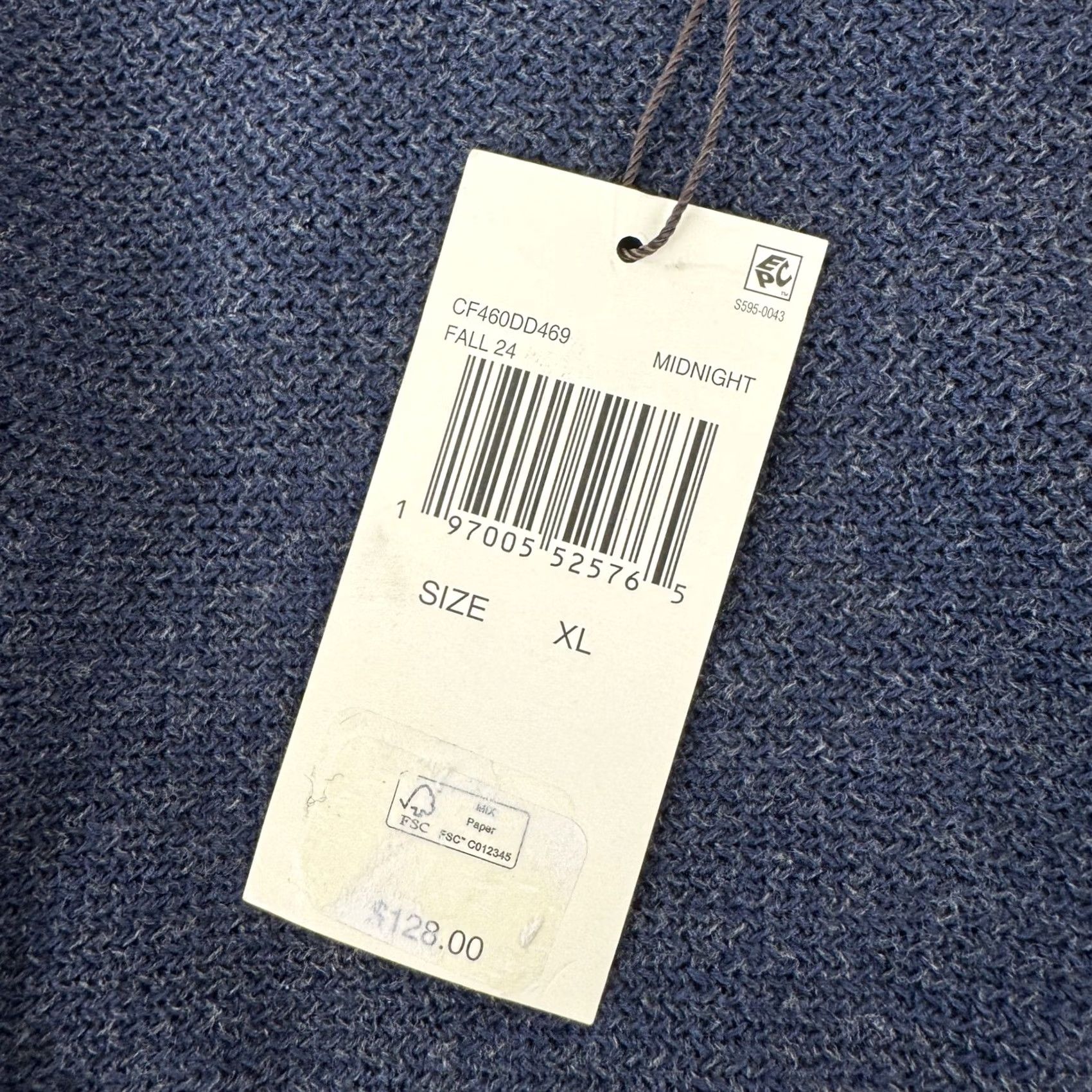 Michael Kors Michael Kors Mens Midnight Blue Textured Mouline Crewneck Sweater XL Size US XL / EU 56 / 4 - 5 Thumbnail