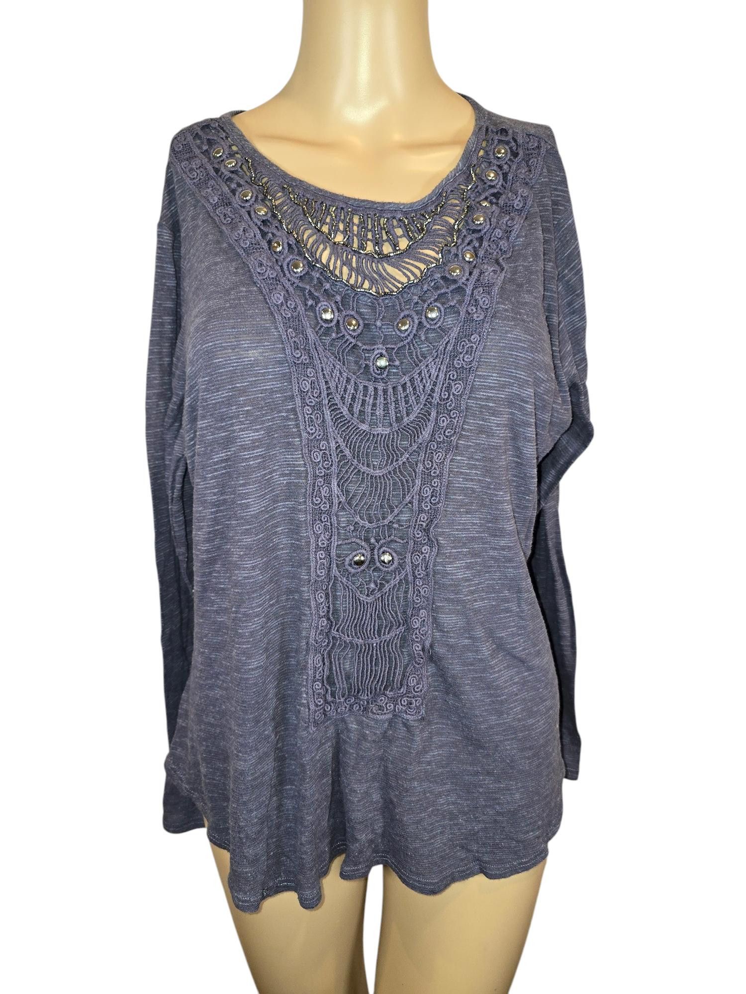 Venus Venus XL Stylish Embellished Top - Gray Size XL / US 12-14 / IT 48-50 - 1 Thumbnail