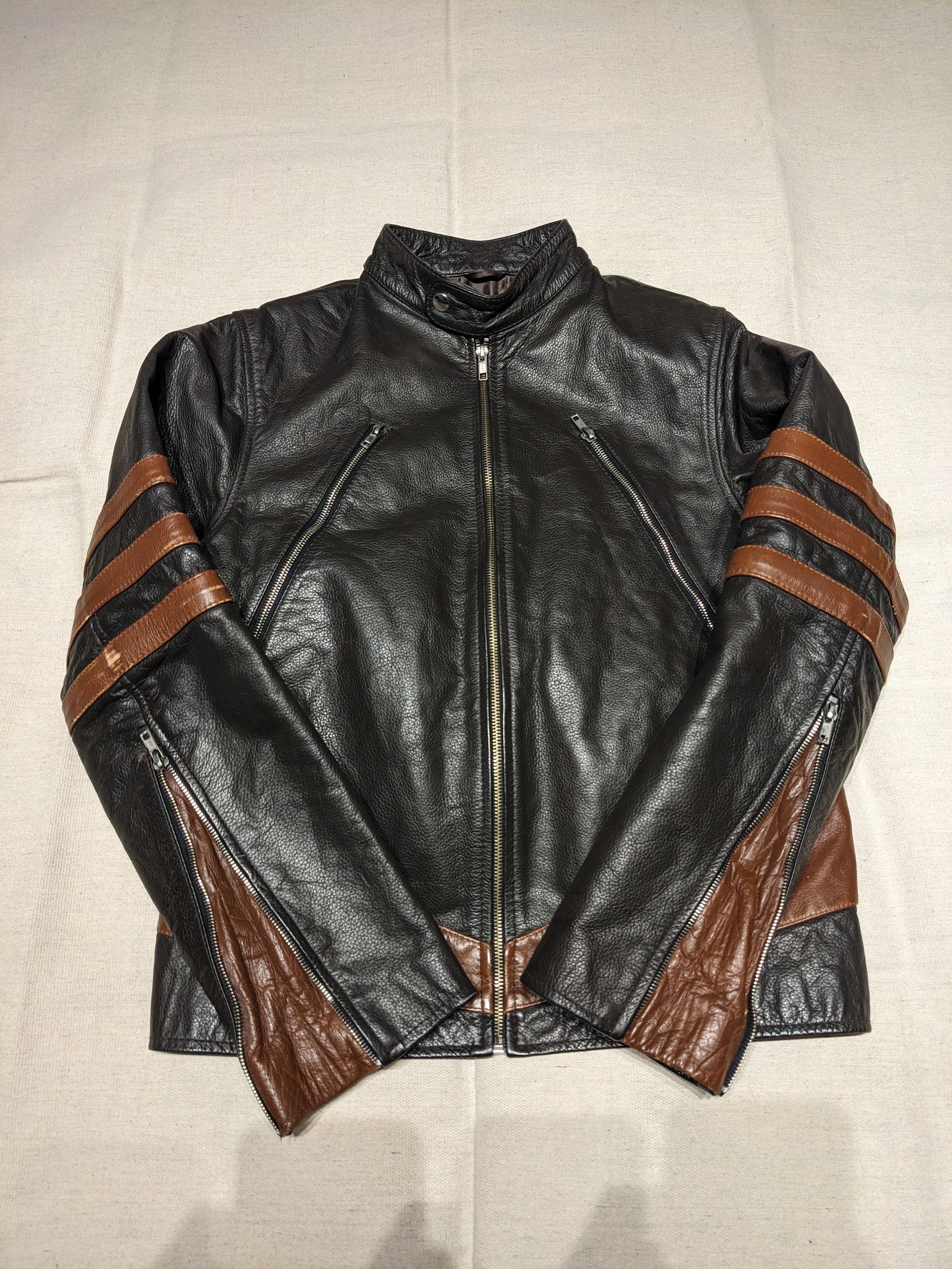 Other Vintage Leather Cafe Racer Moto Jacket men's S/ M Size US S / EU 44-46 / 1 - 3 Thumbnail