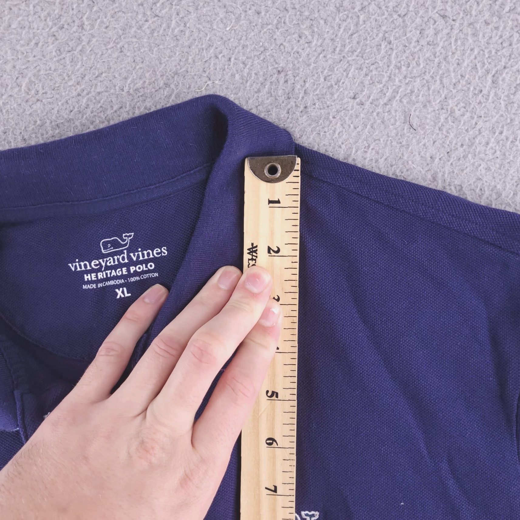Vineyard Vines VINTAGE Vineyard Vines Polo Shirt Mens XL Blue Heritage Pique FITS SHORT Size US XL / EU 56 / 4 - 6 Thumbnail