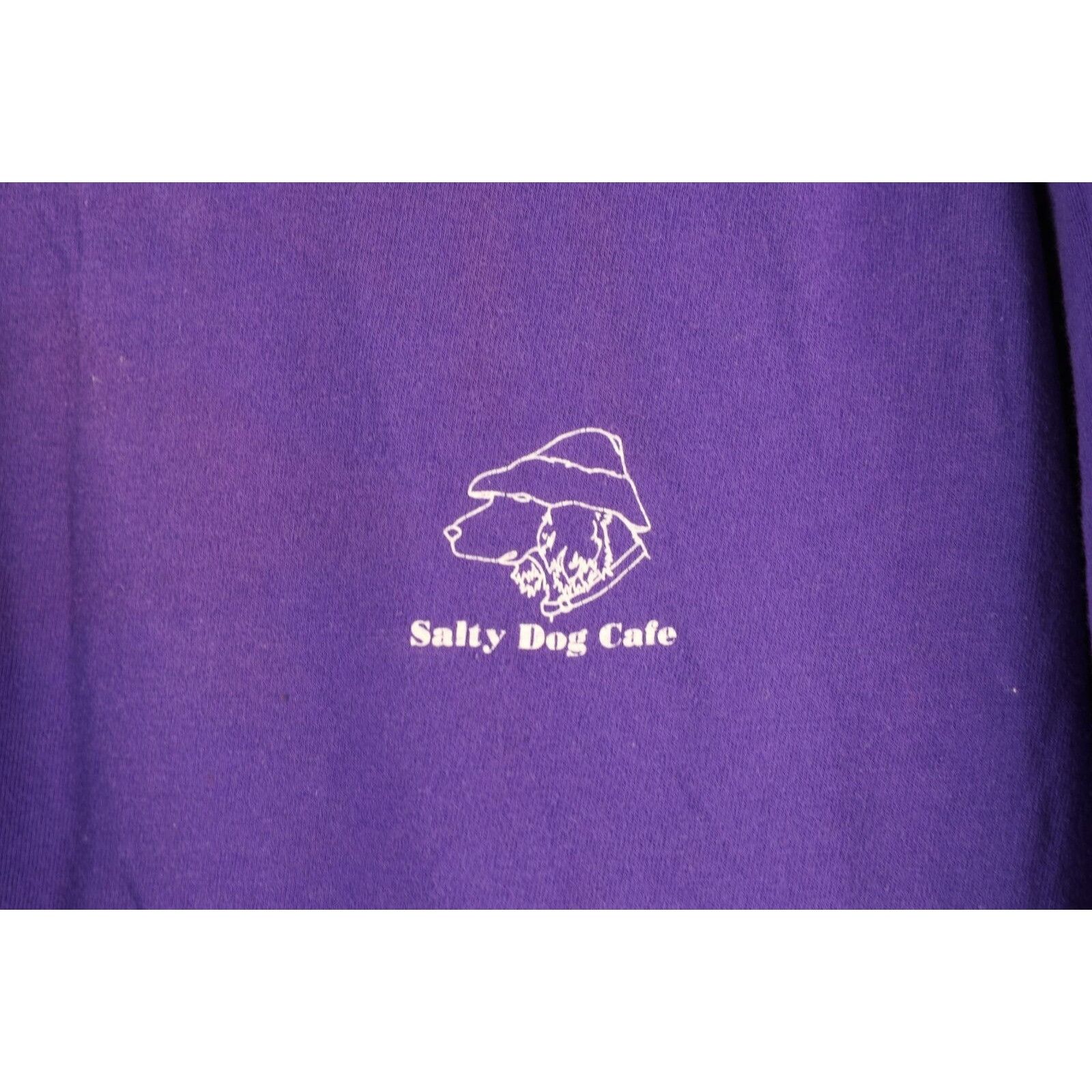 Vintage Vintage 80s Salty Dog Cafe Distressed Spell Out T-Shirt Size US XL / EU 56 / 4 - 4 Thumbnail