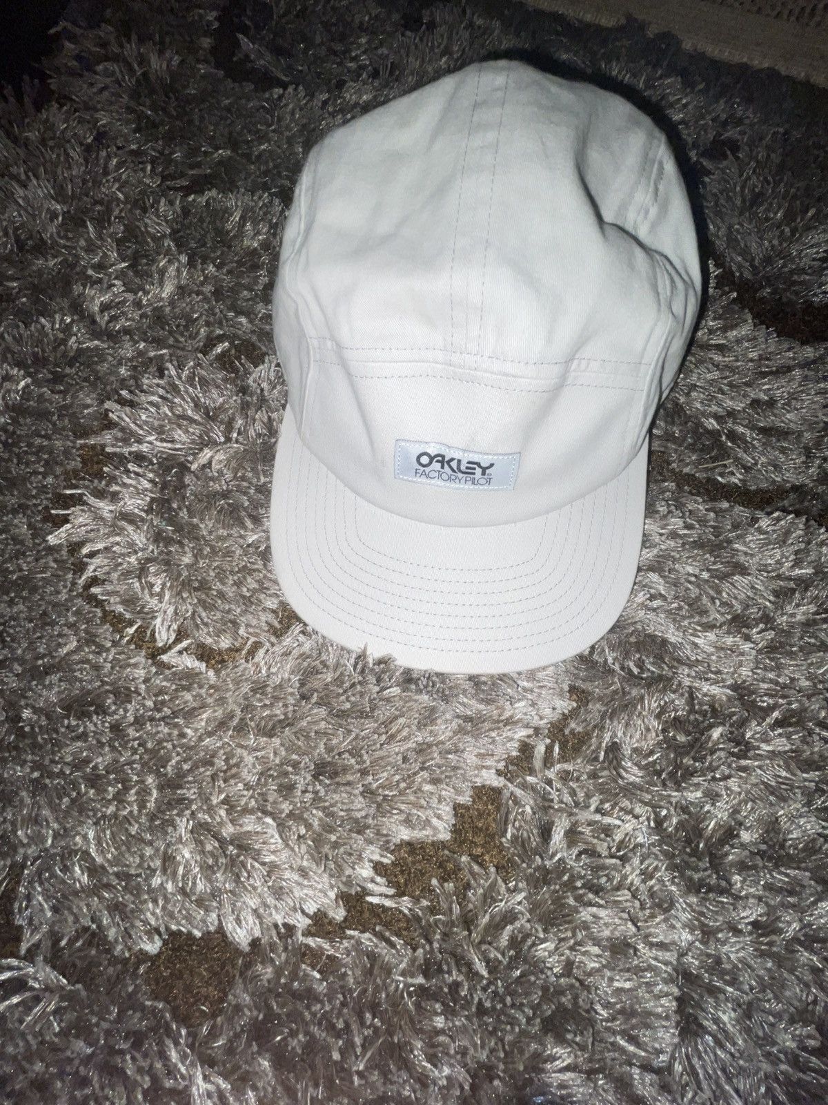 Oakley Vintage Oakley Factory Pilot 5-Panel Camp CapWhite/Off-White Size ONE SIZE - 1 Thumbnail