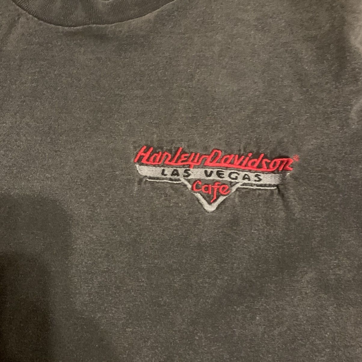 Harley Davidson Vtg Harley-Davidson Gray Tee Las Vegas Cafe Logo Small Size US S / EU 44-46 / 1 - 3 Thumbnail