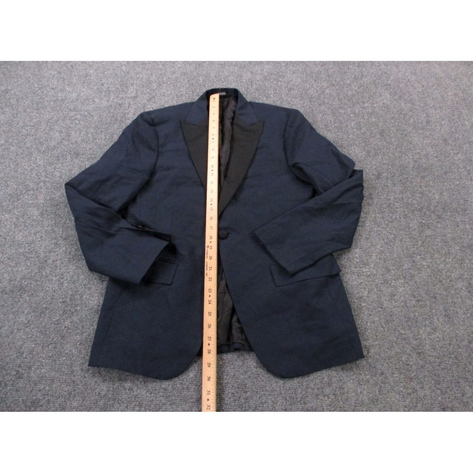 Todd Snyder Todd Snyder Blazer Jacket Mens 38S Blue Black Sutton Fit Tuxedo Sports Coat USA Size 38R - 3 Thumbnail
