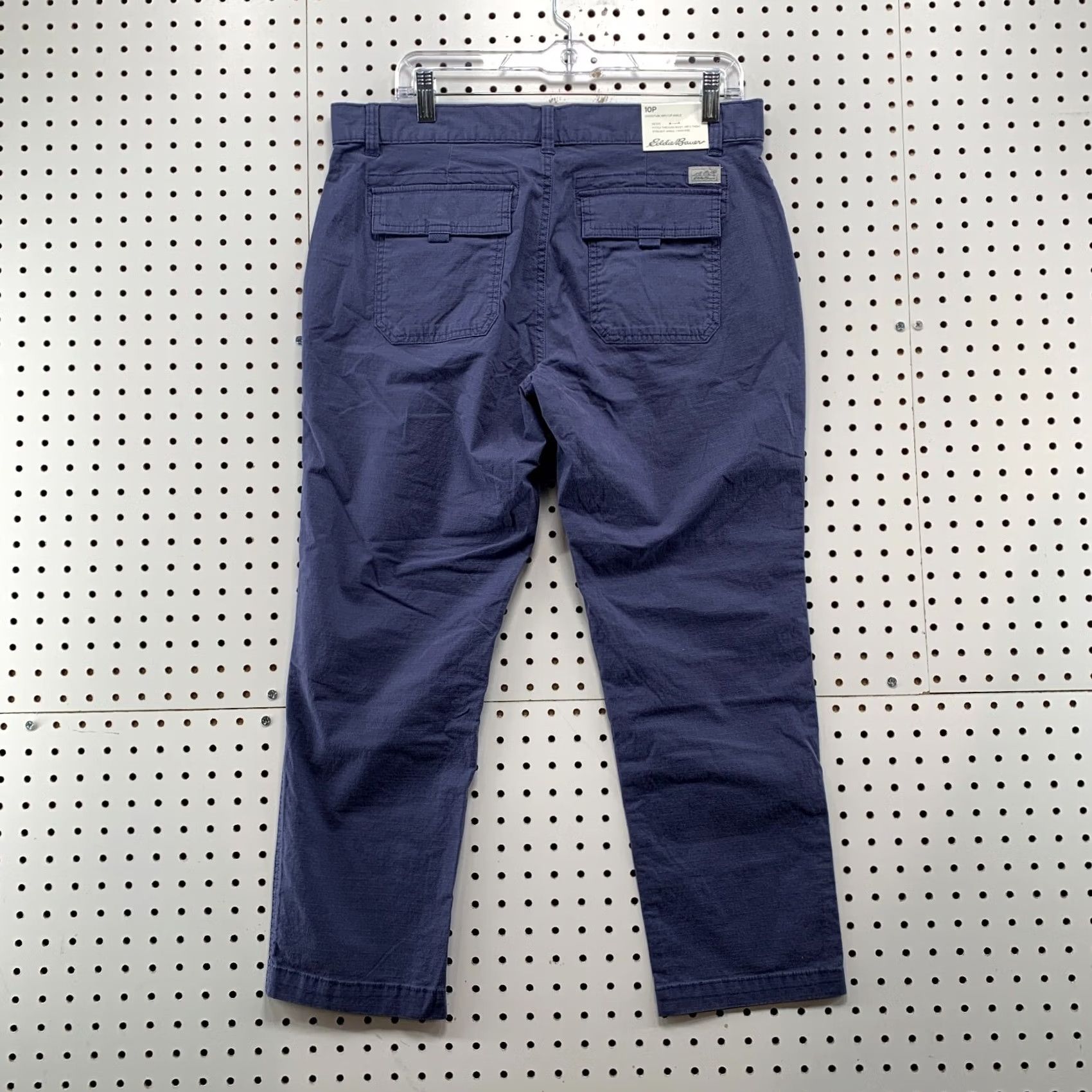 Eddie Bauer Eddie Bauer Rip Stop Ankle Pants Womens 10 Blue High Rise Straight 34x25 NWT Size 32" / US 10 / IT 46 - 5 Thumbnail