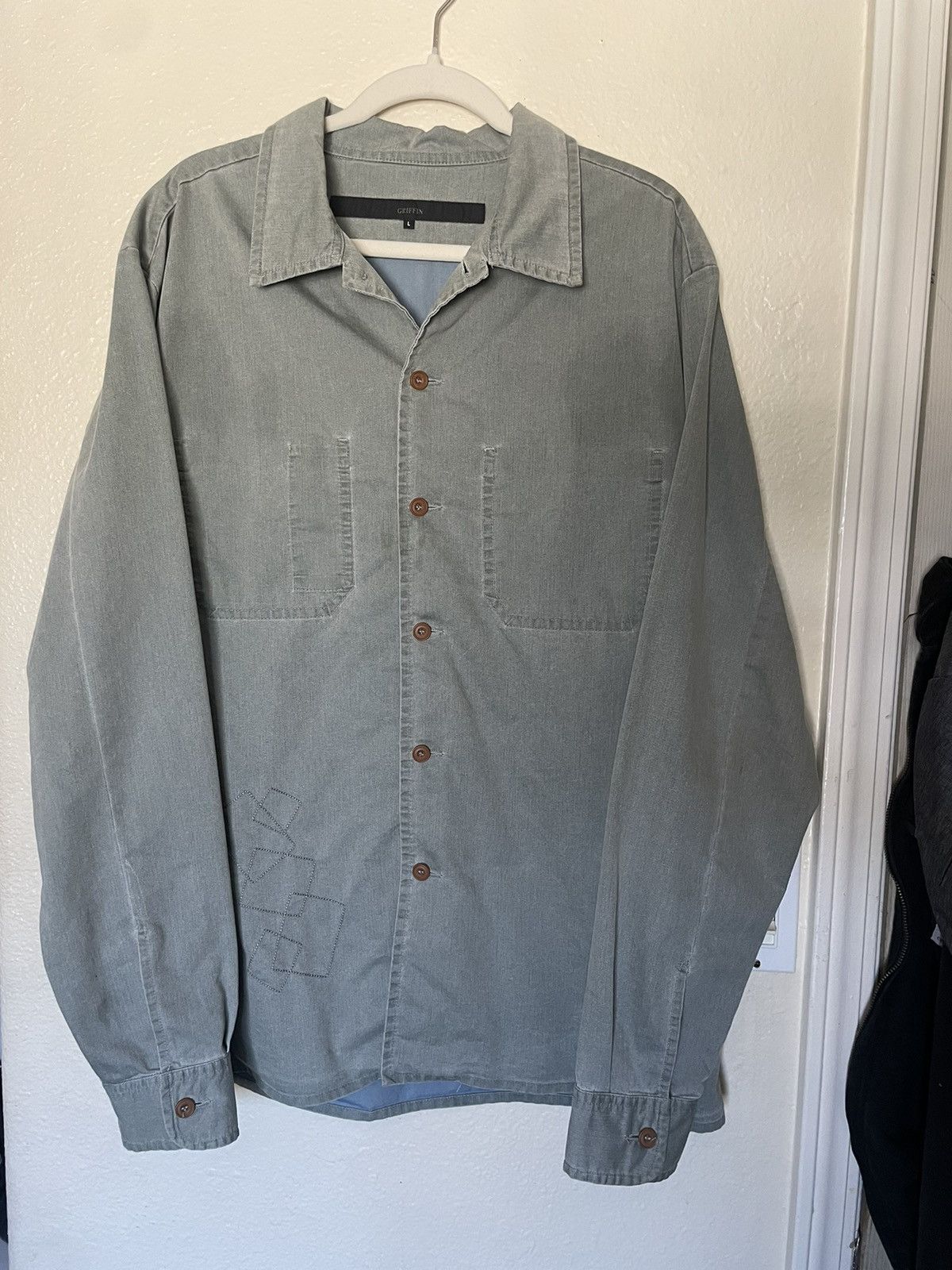 Griffin "Buddha" Embroidered Shirt Jacket Griffin Size US L / EU 52-54 / 3 - 8 Thumbnail