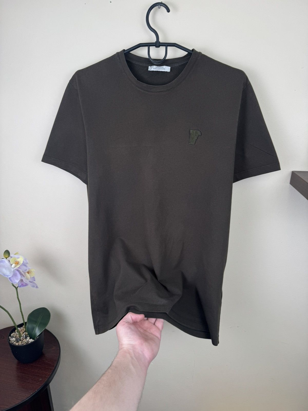 Versace Versace Collection T-Shirt Men Dark Green Logo Size S Olive Size US S / EU 44-46 / 1 - 10 Thumbnail