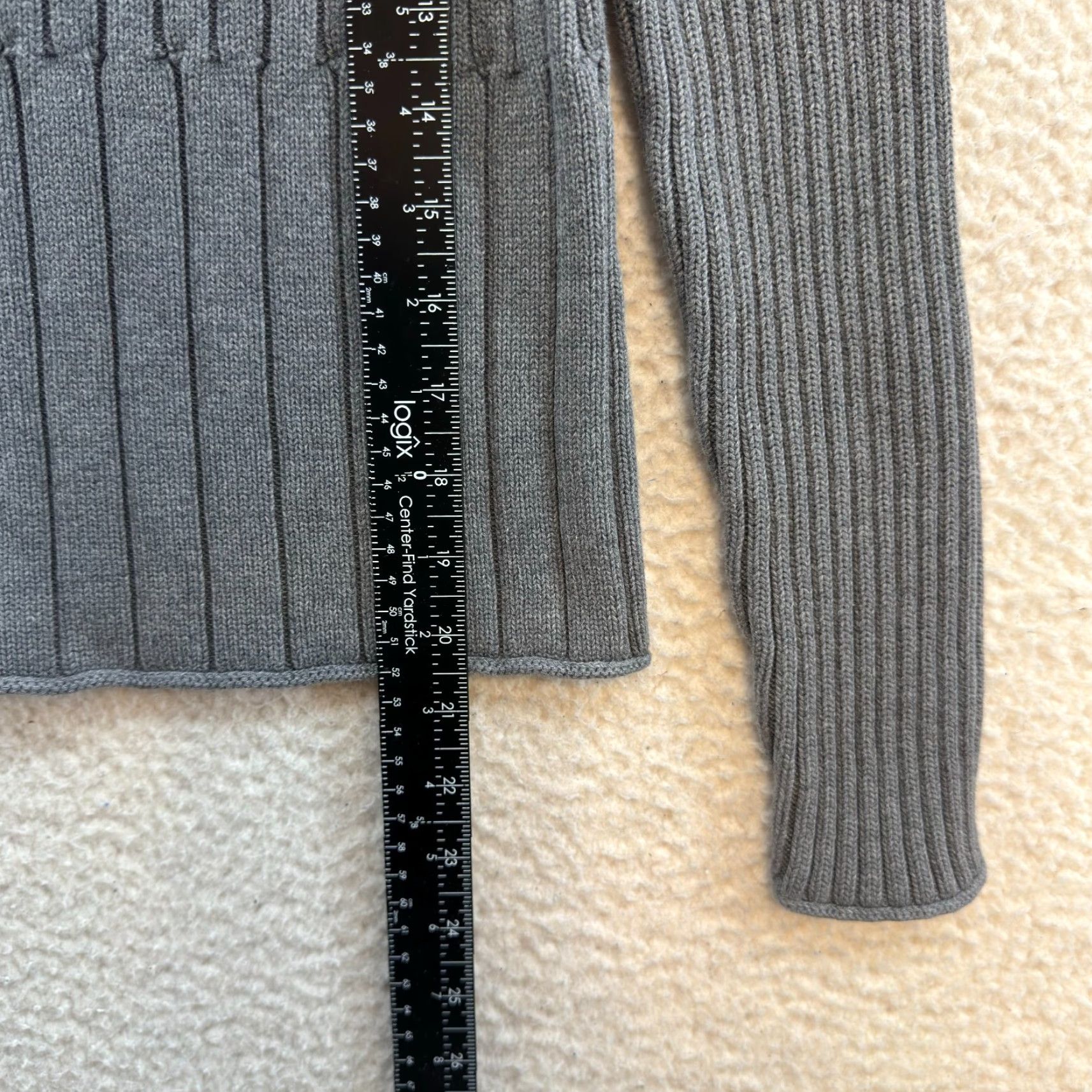 Vintage J Jill Turtleneck Sweater Small Grey Womens Rib Knit 100% Cotton Minimalist Shirt Womens S Gray Minimalist Rib Knit Cotton Turtleneck Sweater Jill) Size S / US 4 / IT 40 - 4 Thumbnail