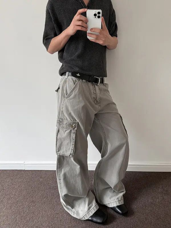 Japanese Brand VIBE Street hip-hop washed zipper micro-flare jeans Size US 32 / EU 48 - 4 Thumbnail