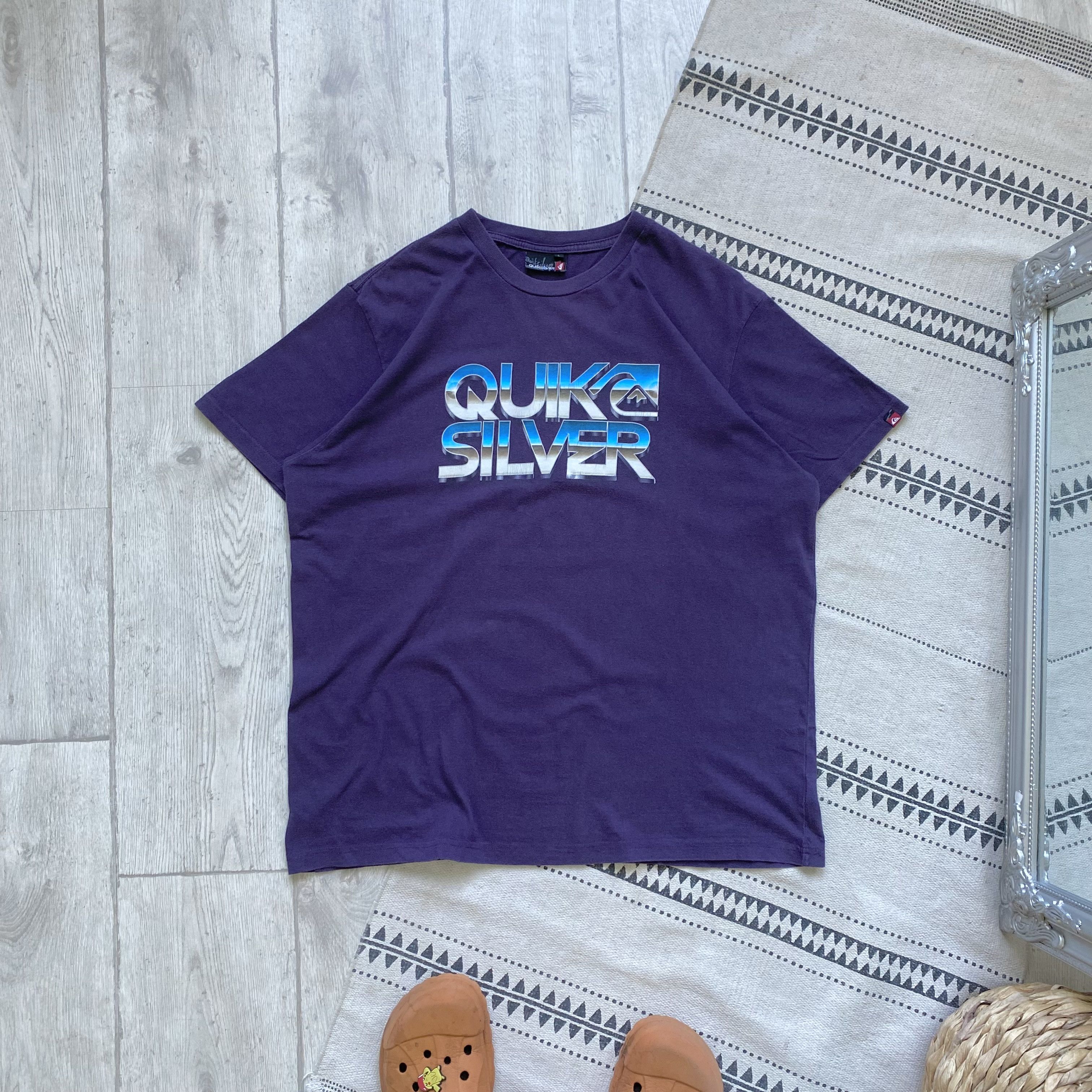 Quiksilver Vintage 2000s Quiksilver tee center logo Surf Skater Purple Size US L / EU 52-54 / 3 - 1 Thumbnail