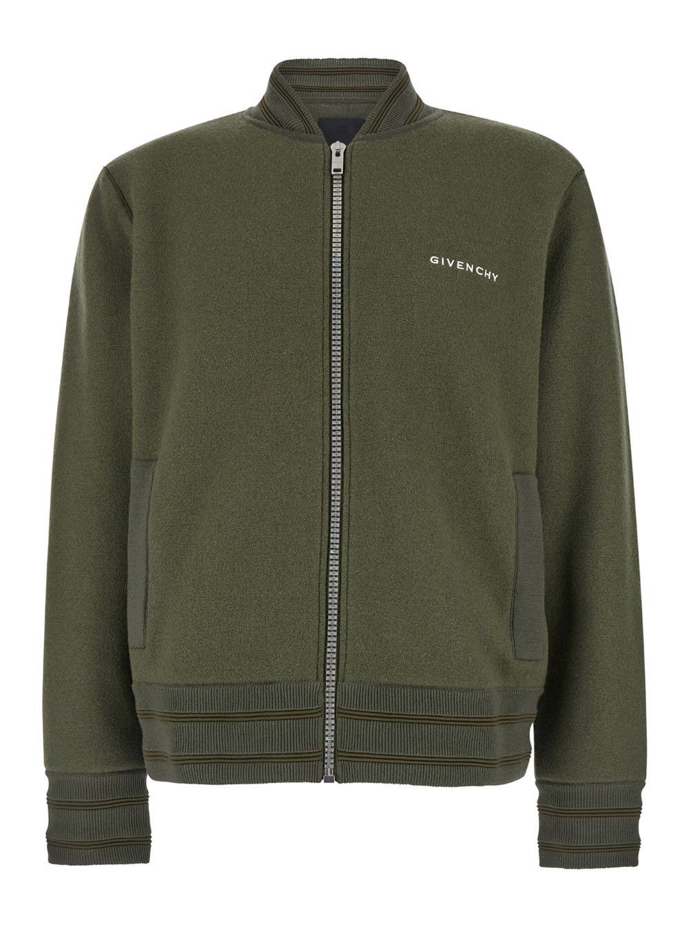 Givenchy o1mle0226 Knitted Varsity Jacket in Green Size US L / EU 52-54 / 3 - 1 Thumbnail