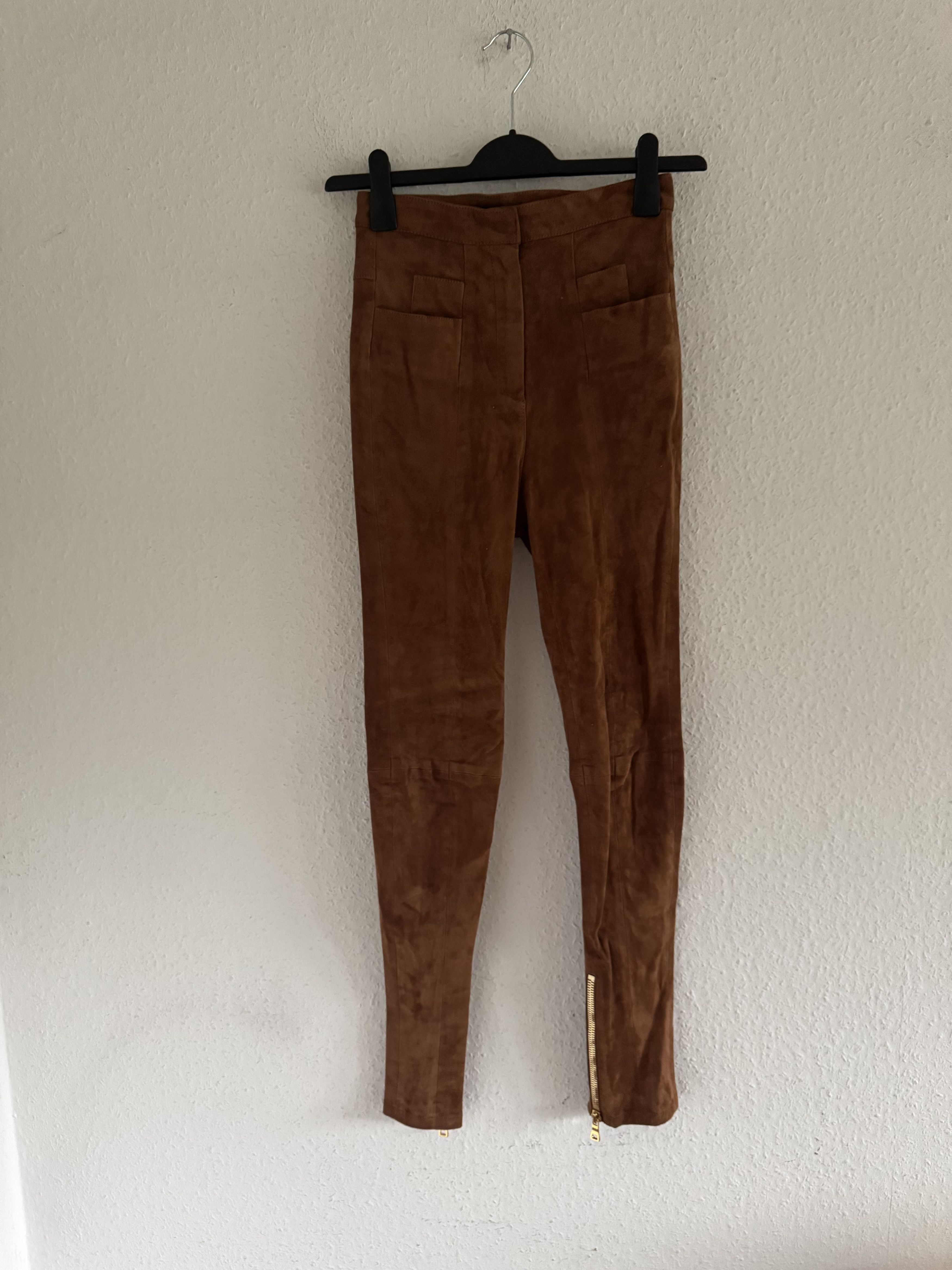 Balmain Suede High-Waist Trousers Size US 26 / EU 42 - 1 Thumbnail