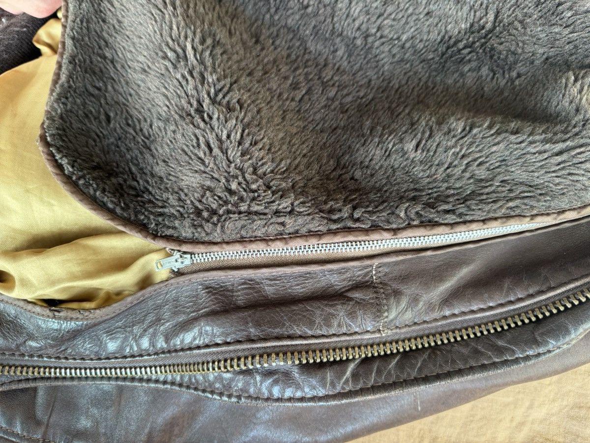 Schott Schott 184 SM A2 Bomber Aviator Leather Jacket 1970s Size US L / EU 52-54 / 3 - 11 Thumbnail