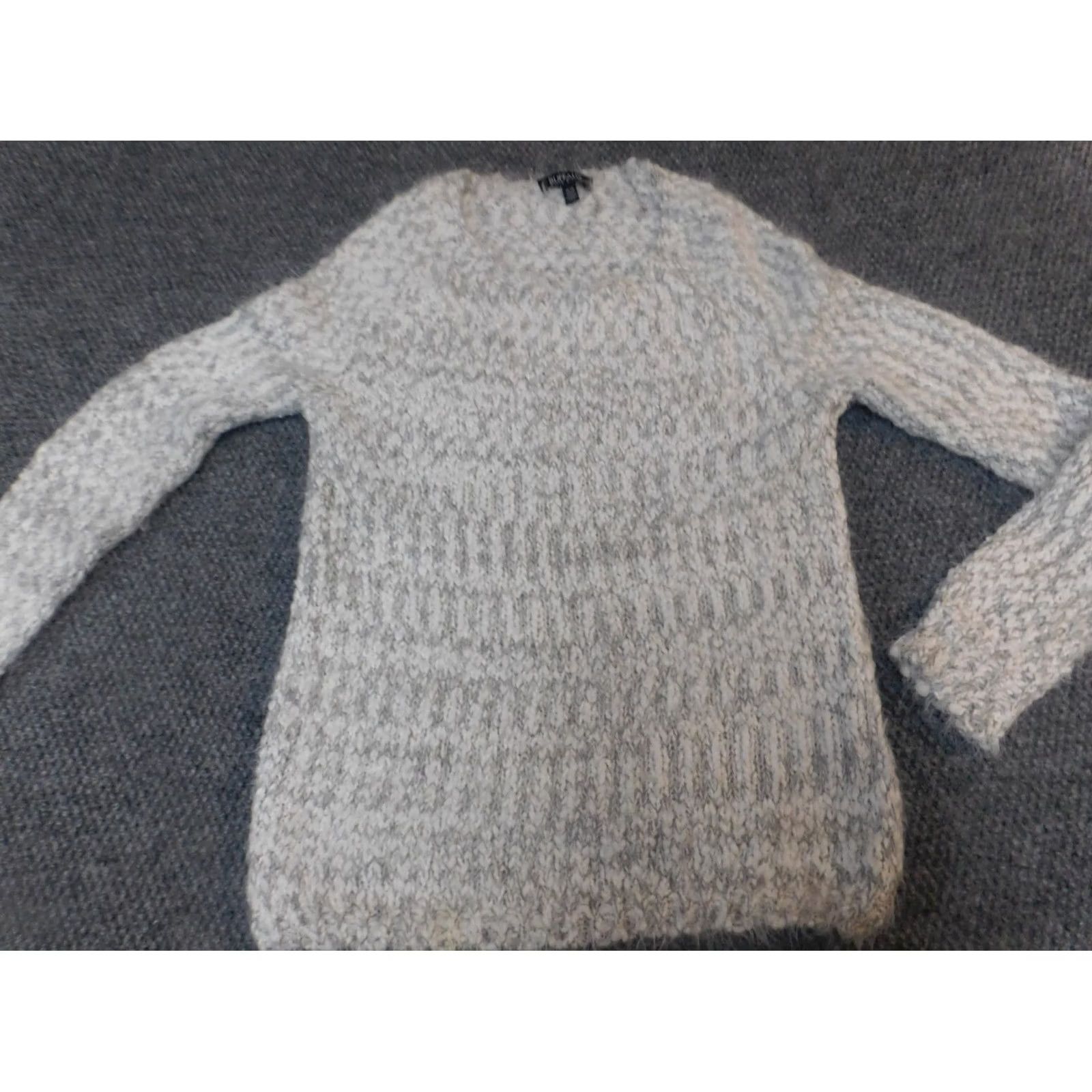 Buffalo David Bitton Buffalo by David Bitton Sweater Pullover Womens M Gray Knit Crew Neck Long Sleeve Embroidered Stretch Classic Size M / US 6-8 / IT 42-44 - 4 Thumbnail