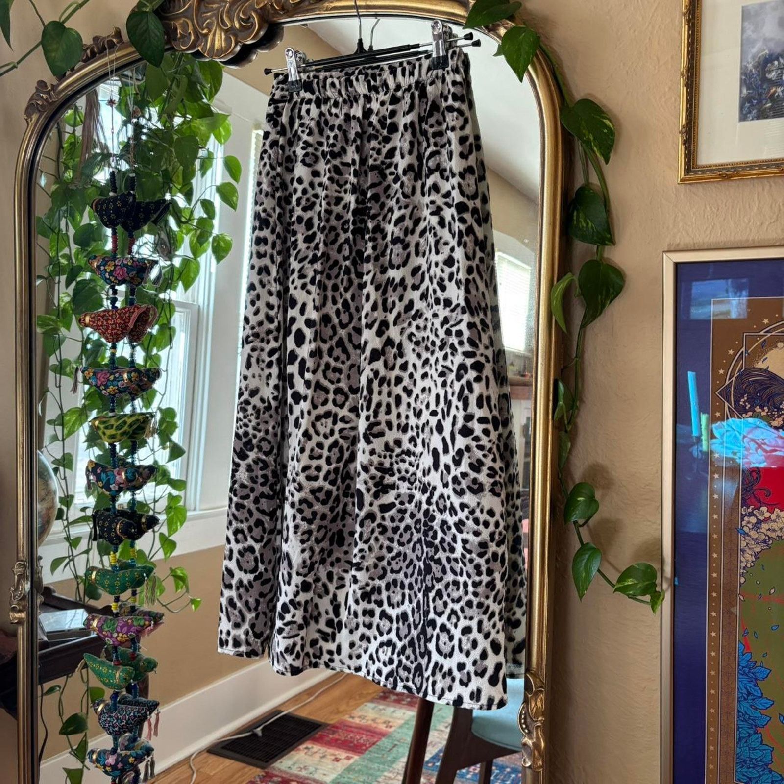 Other Good Luck Gem Cheetah Print Midi Skirt XS Luxury high-end Size 22" - 5 Thumbnail