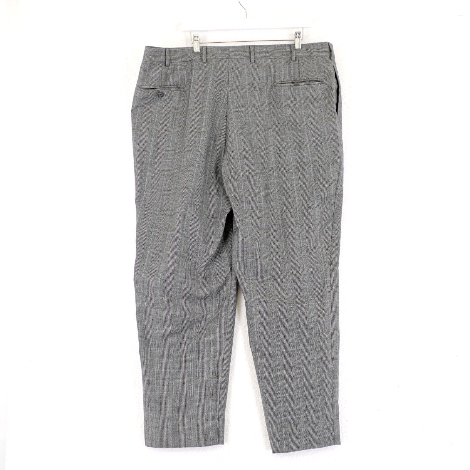 Jos. A. Bank Jos A Bank Flannel Wool Gray Glen Plaid Blue Windowpane 42/3 Size 42R - 3 Thumbnail