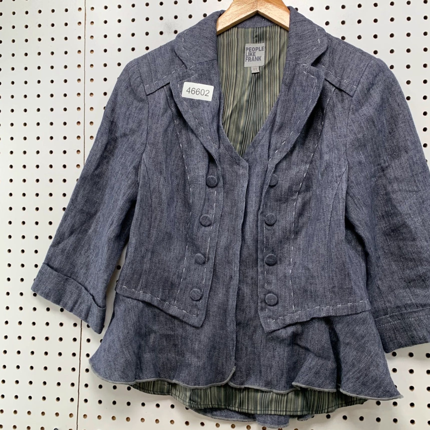 Anthropologie VINTAGE Anthropologie People Like Frank Linen Blazer Womens M Blue 3/4 Sleeve Shirt Blazer Womens Medium Blue 3/4 Sleeve Size M / US 6-8 / IT 42-44 - 7 Thumbnail