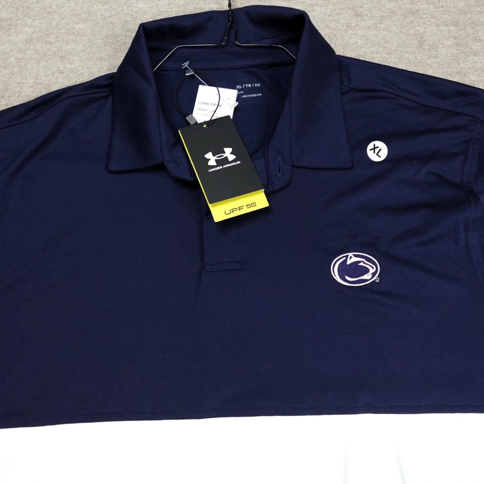 Under Armour Under Armour Polo Shirt XL Blue Colorblock UPF 50 Nittany Lions Mens Size US XL / EU 56 / 4 - 2 Thumbnail