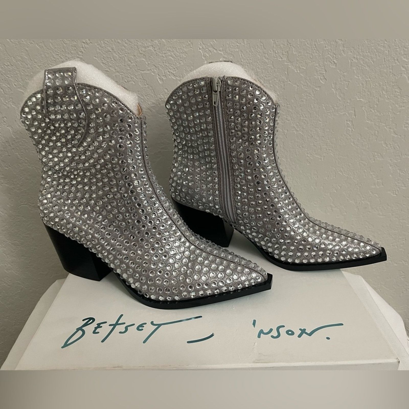 Betsey Johnson Betsey Johnson Neil Jewel Studded Boot in Silver Womens 6.5 Size US 6.5 / IT 36.5 - 1 Thumbnail