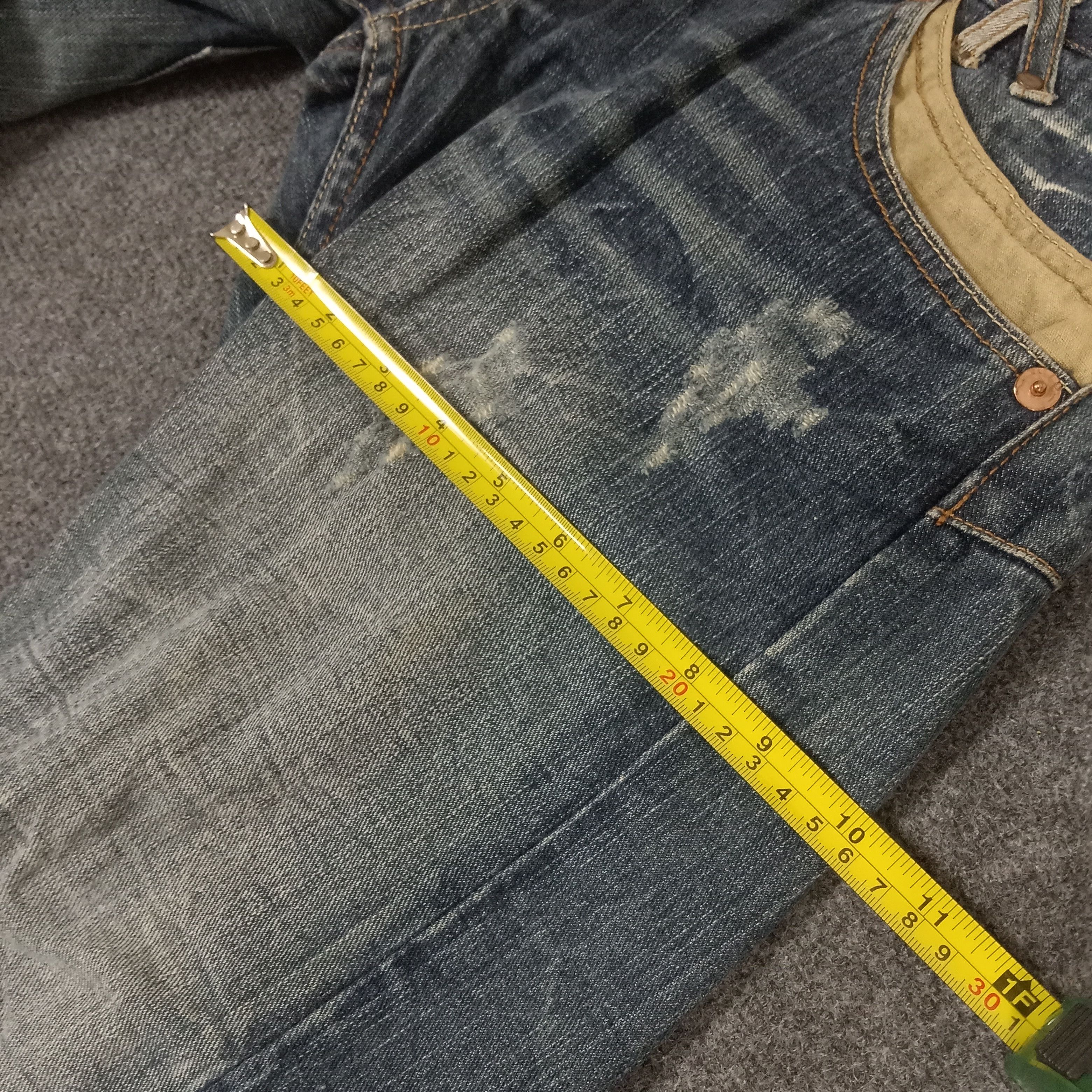 Japanese Brand × Vintage Dominate Handcrafted Double Waist Rock Style Jeans Size US 30 / EU 46 - 9 Thumbnail