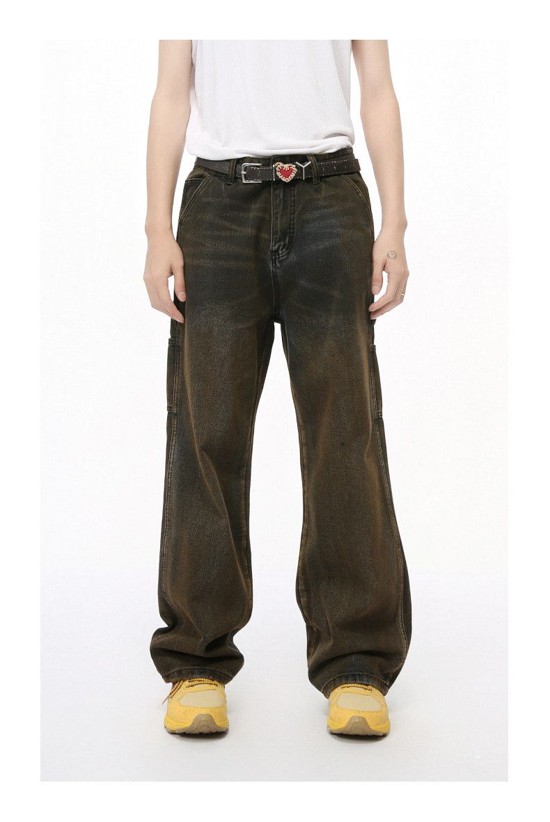 Japanese Brand × Jean American high street retro distressed cargo straight jeans Size US 32 / EU 48 - 6 Thumbnail