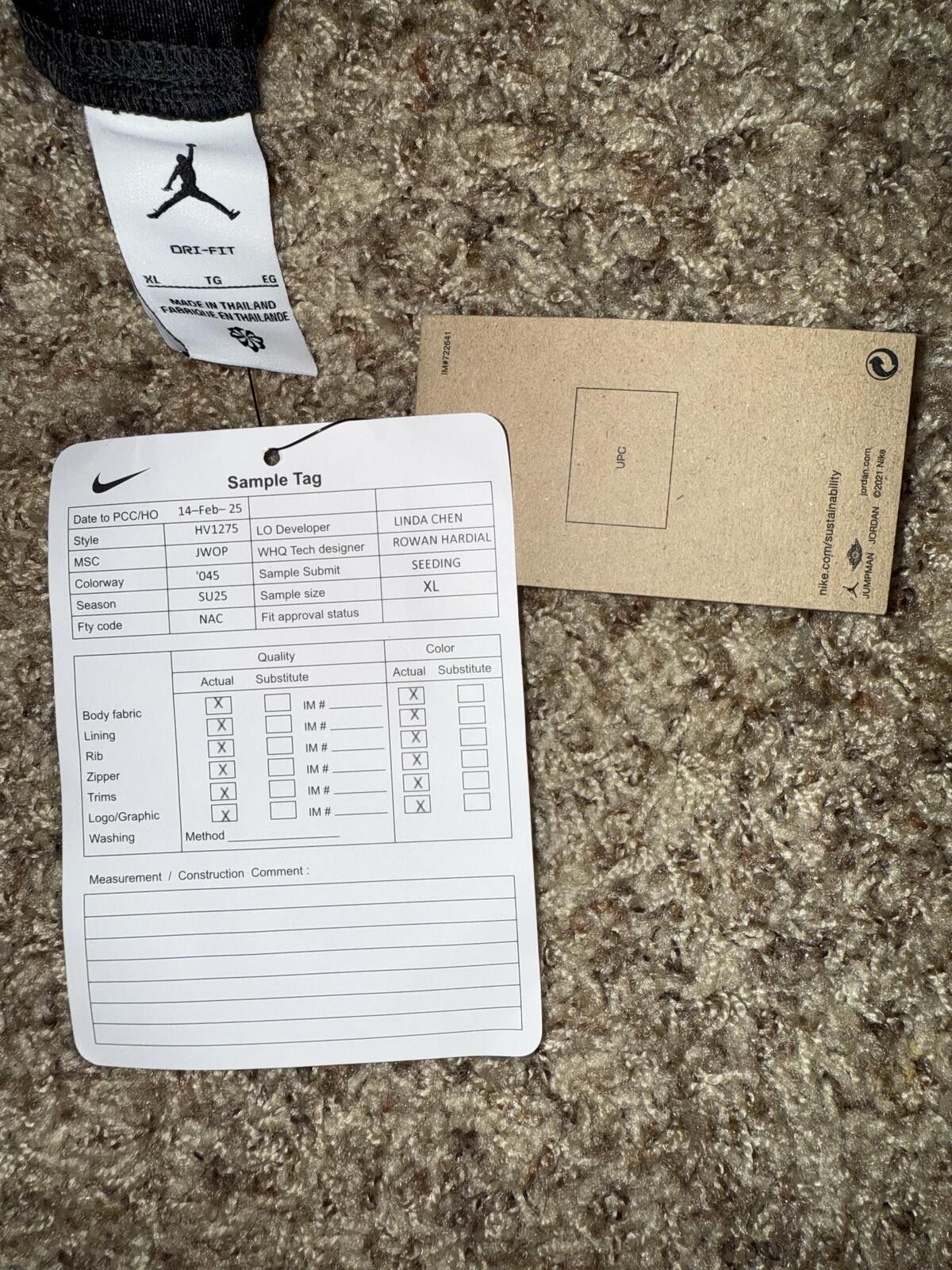 Nike Jordan Sports Women’s Bejing China Diamond Shorts Sample Size 40" / US 18 - 12 Thumbnail