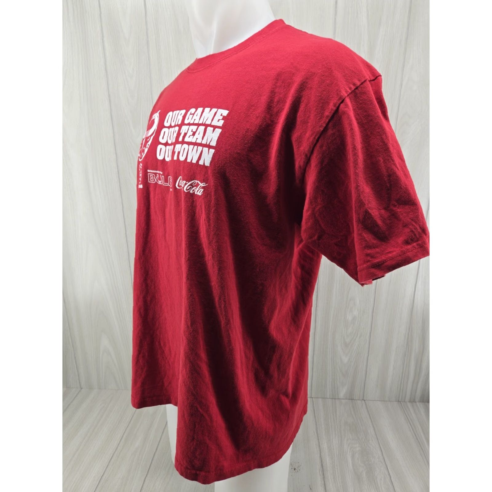 Vintage VINTAGE Birmingham Bulls Hockey Red T Shirt Red Size XL Size US XL / EU 56 / 4 - 4 Thumbnail