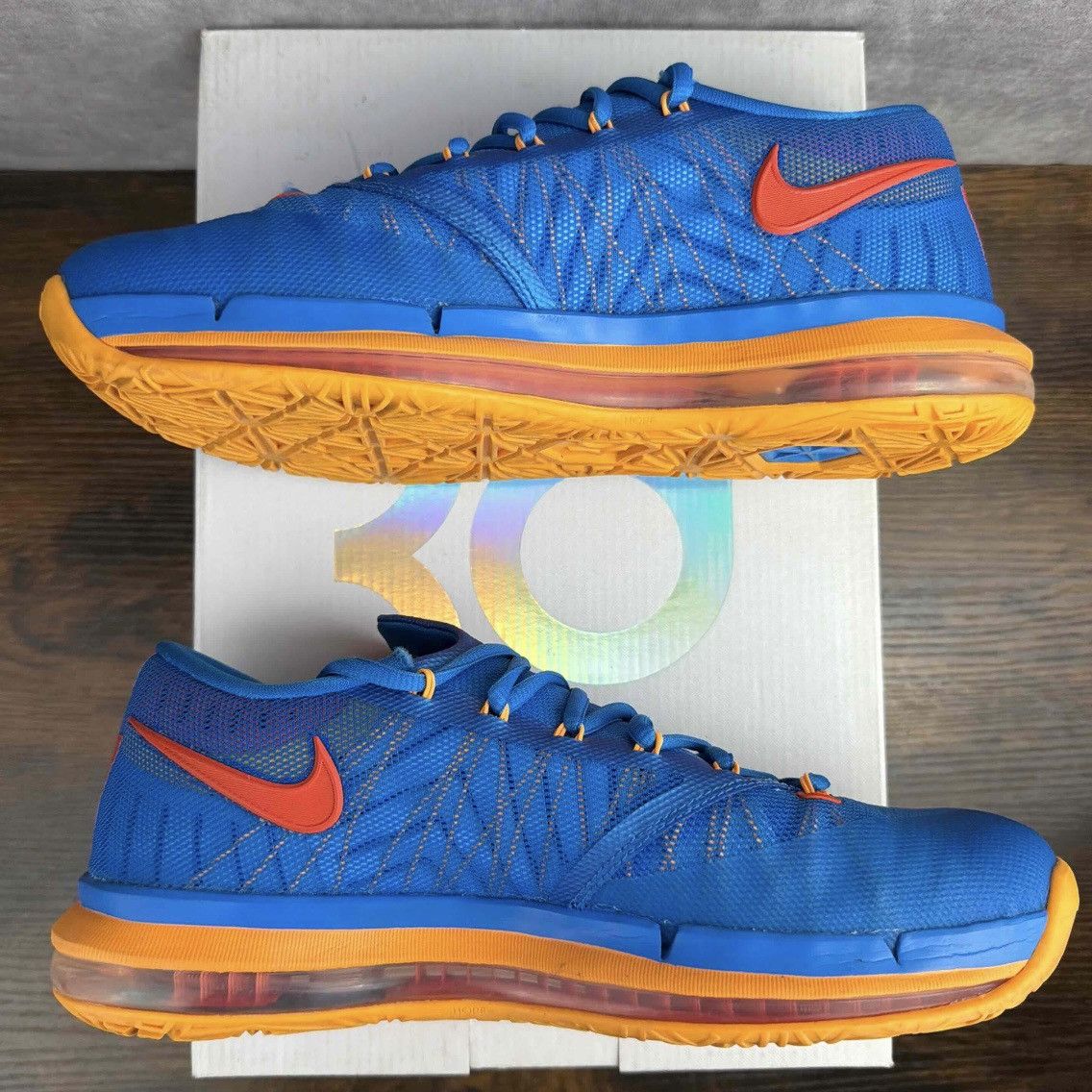 Nike Nike KD 6 Elite Team Blue Orange Size 8.5 642838-400 OG Rare Size US 8.5 / EU 41-42 - 4 Thumbnail