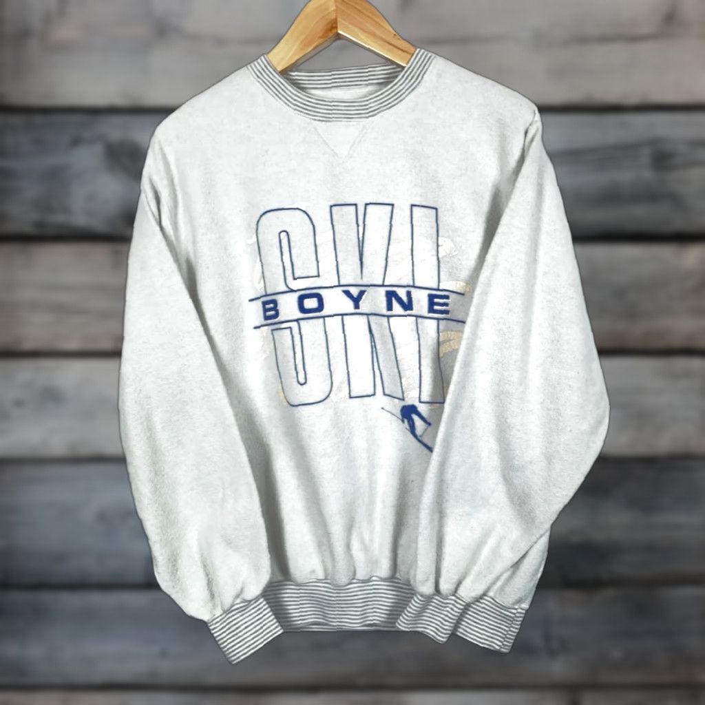 Vintage VINTAGE Gear for Sports Boyne Mountain Ski Sweatshirt Adult XL Gray Inside Out Crewneck Michigan 90s Mens Regular Sweatshirt Size US XL / EU 56 / 4 - 1 Thumbnail